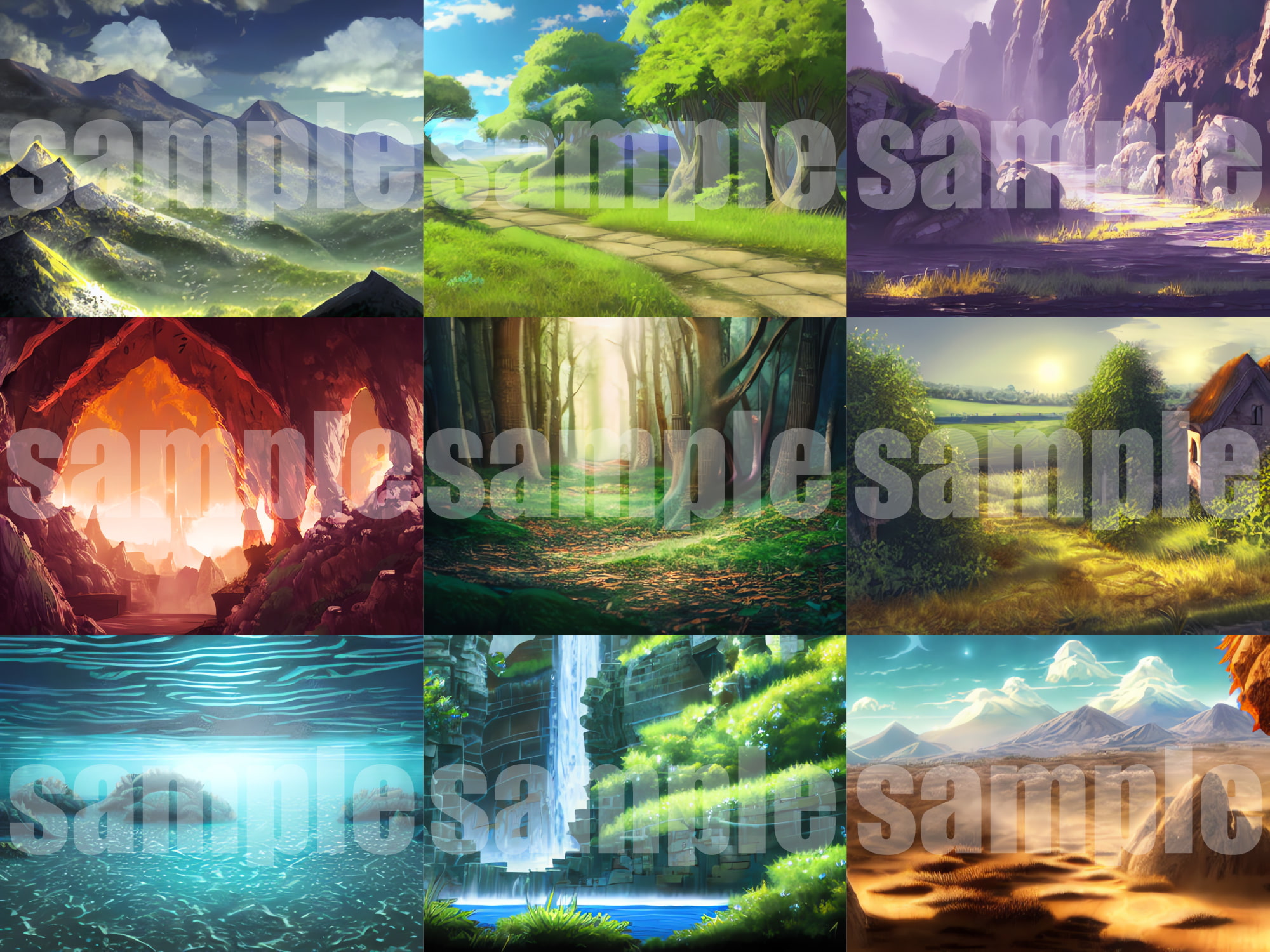 AI背景素材集『自然背景編』