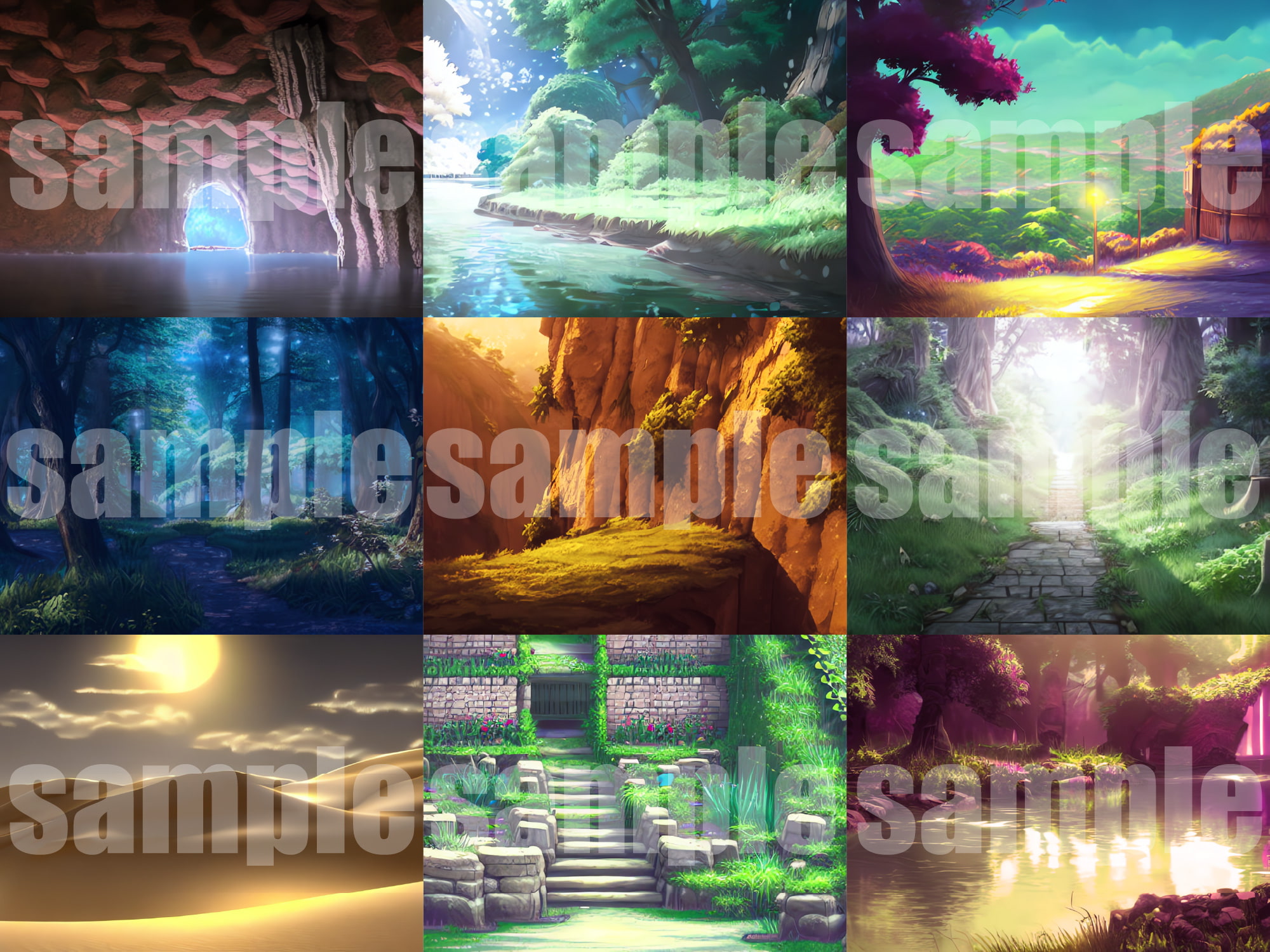 AI背景素材集『自然背景編』