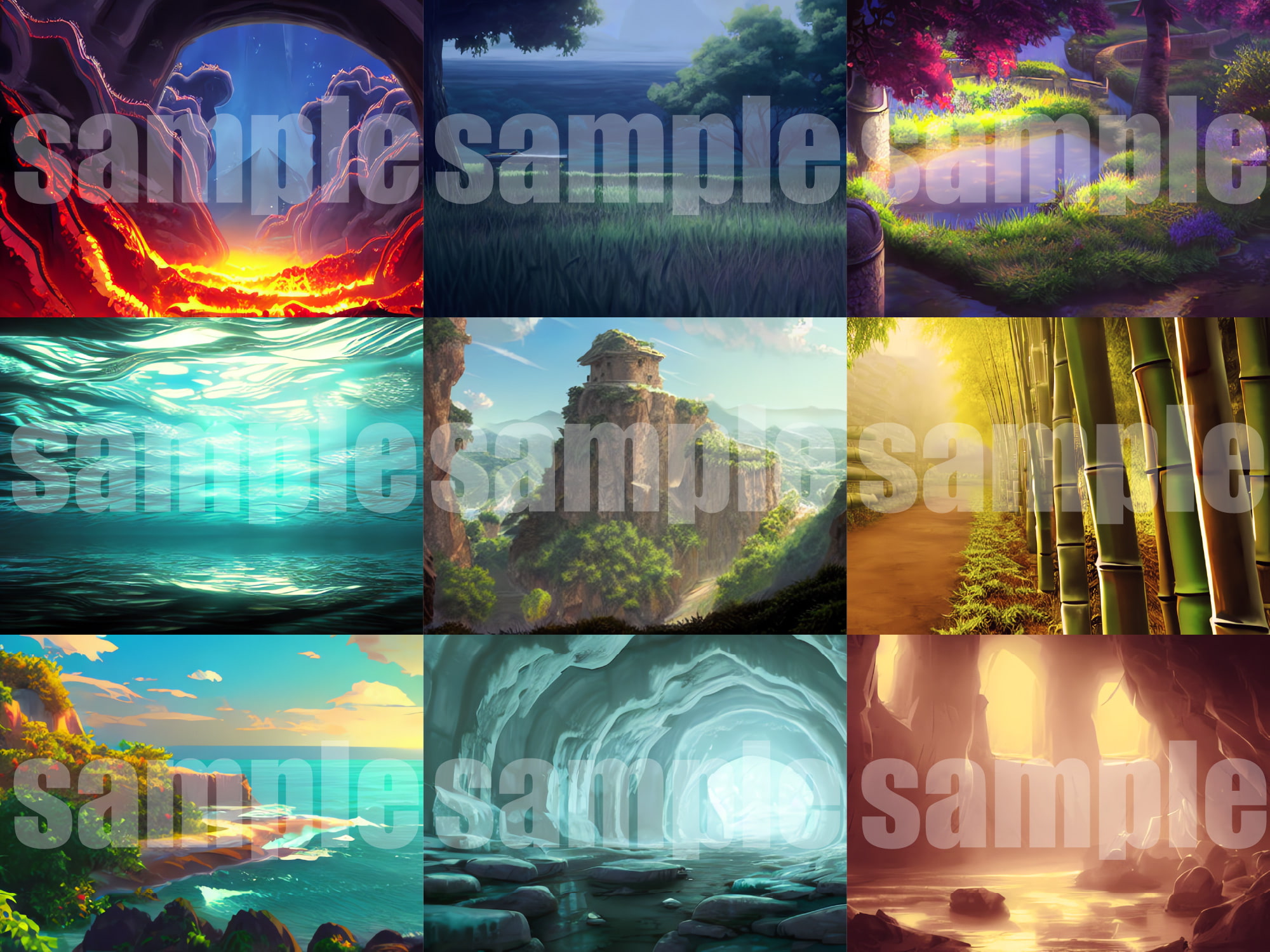 AI背景素材集『自然背景編』