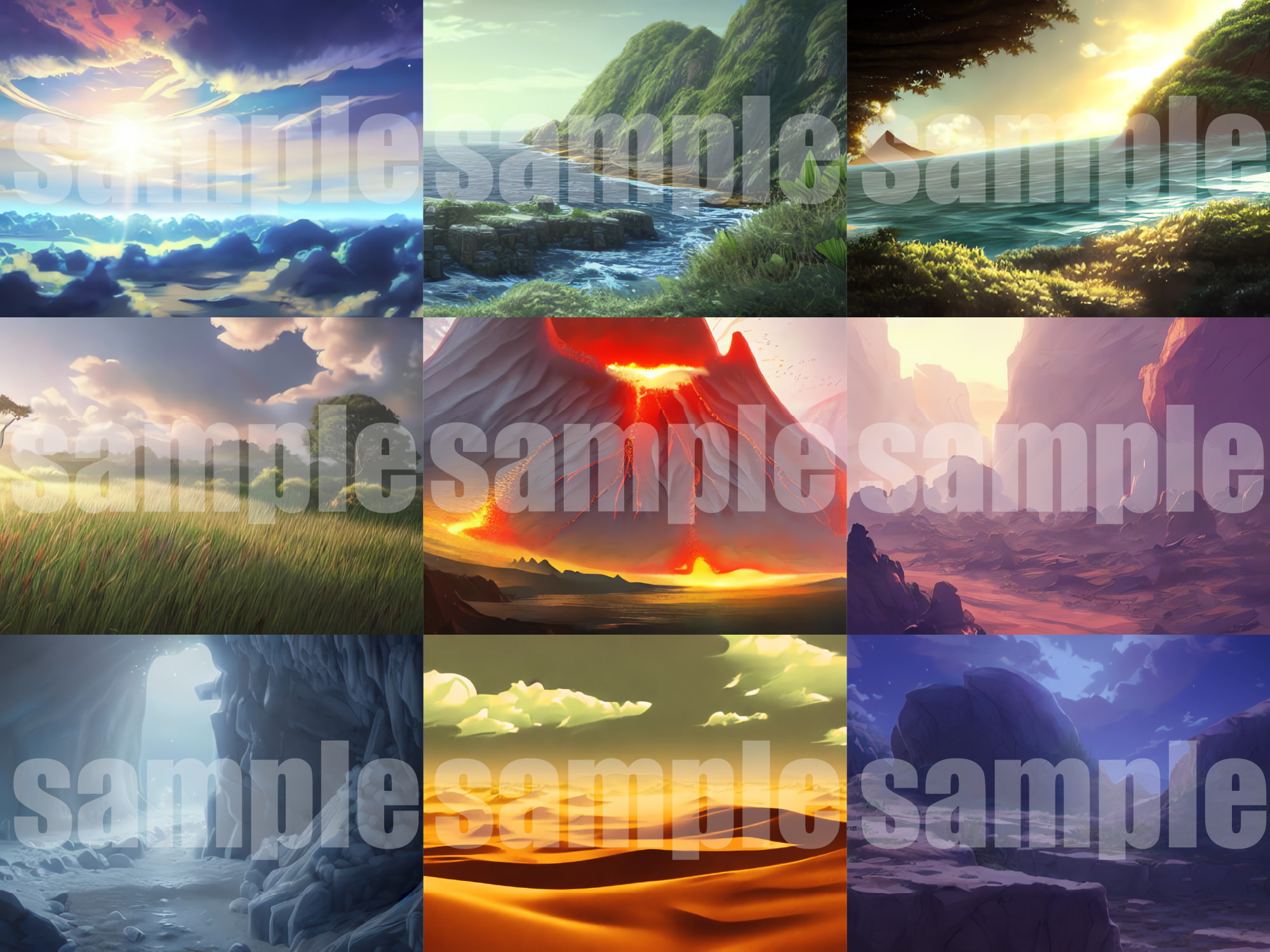 AI背景素材集『自然背景編』