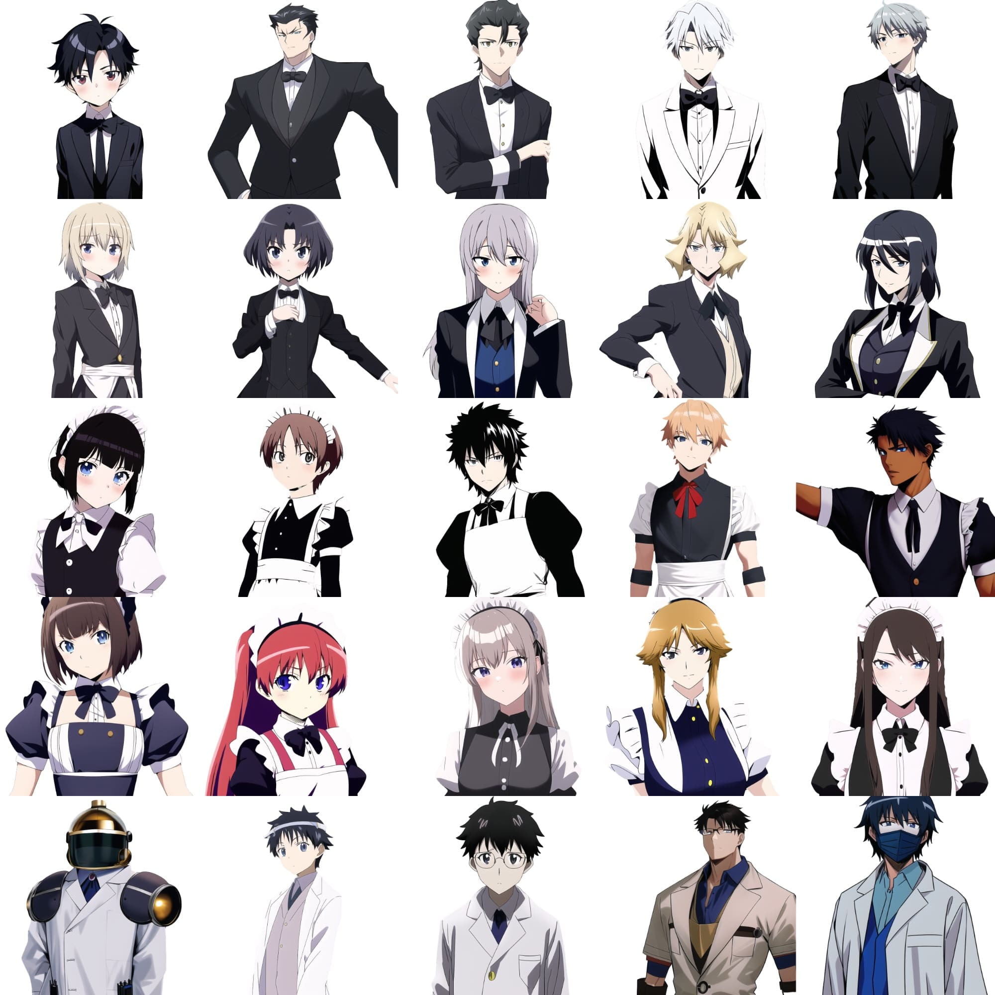 【職業別キャラクター立ち絵3】著作権フリーの画像素材(100枚)