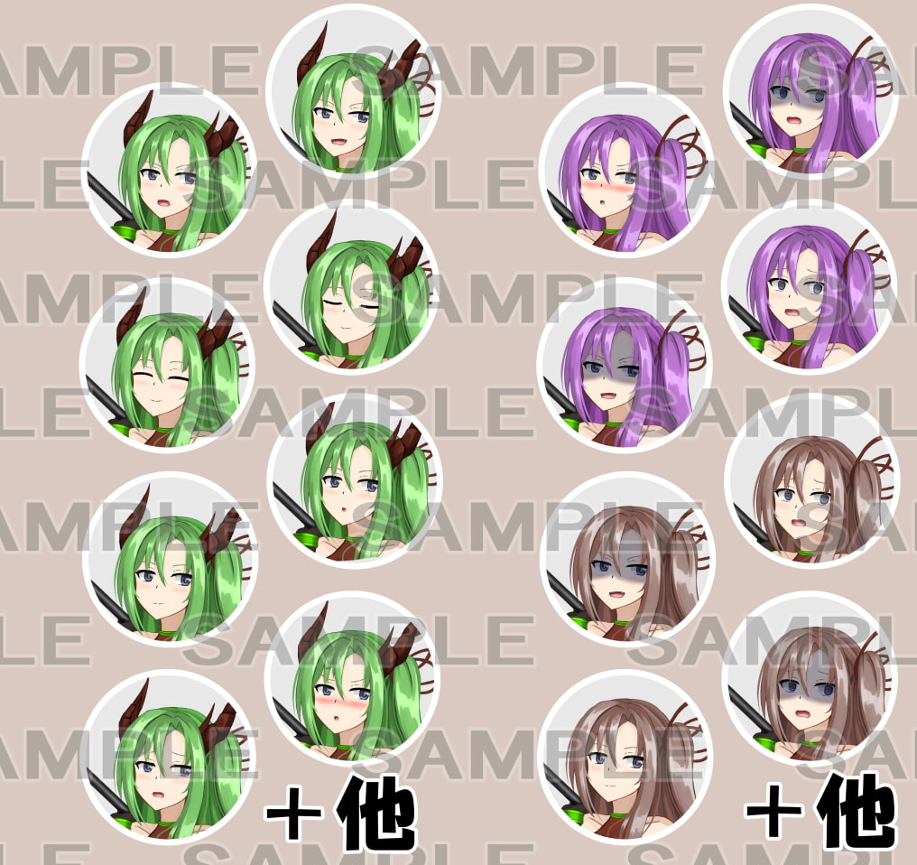 【立ち絵素材】竜人1(武器:槍・鎌)