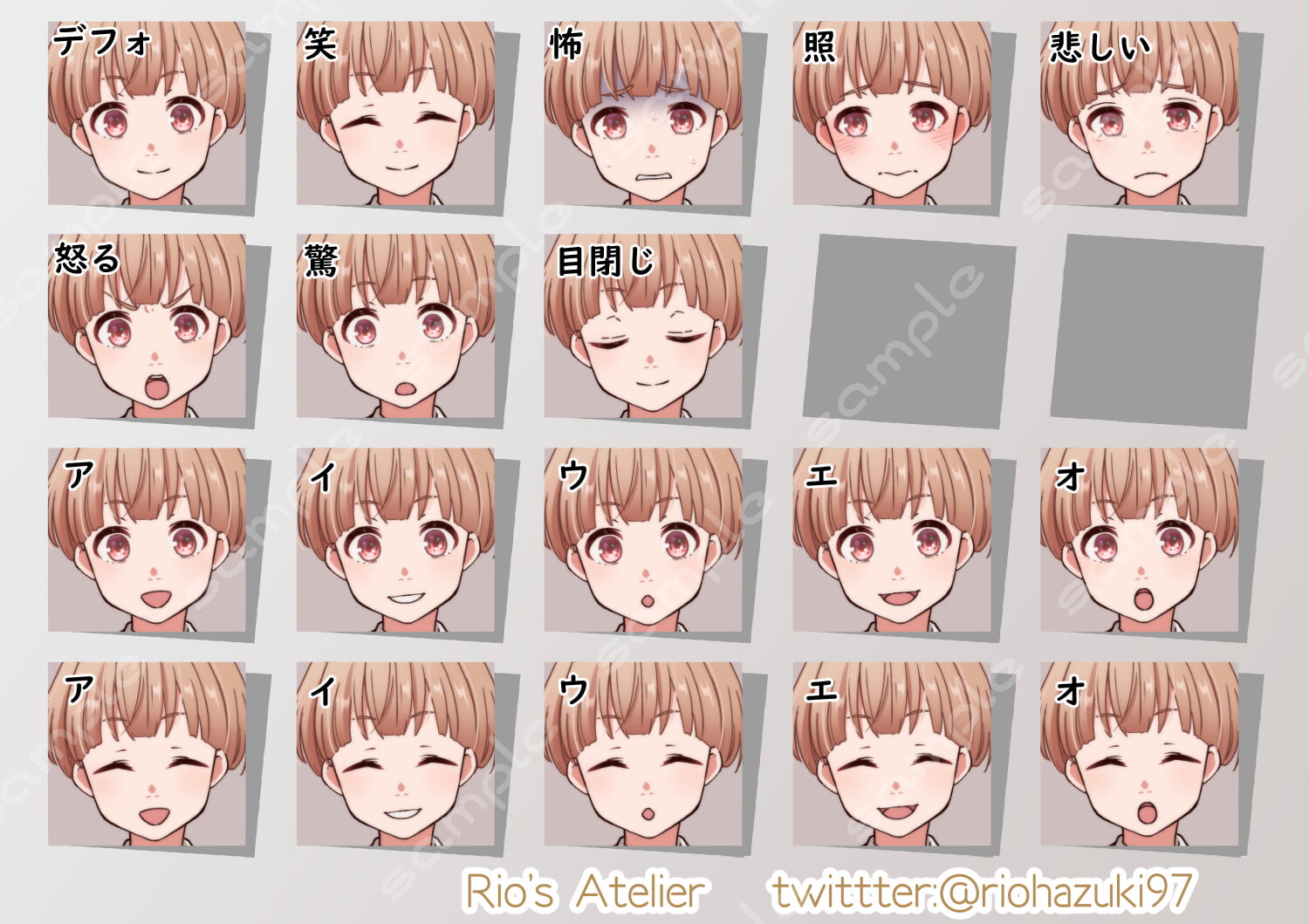 立ち絵素材_66(男の娘アイドル全身、表情各18種、アイドル衣装、レッスン着、私服、制服差分あり)