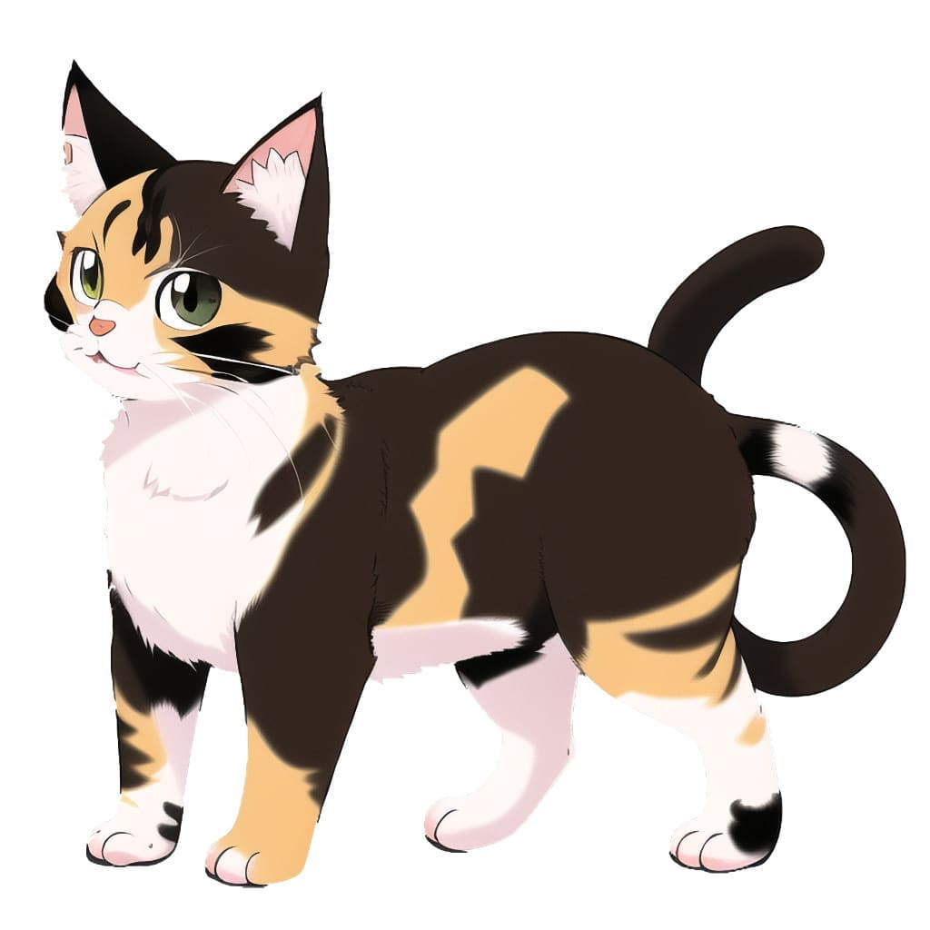 【猫10種類×10】著作権フリーの高解像度イラスト素材(画像100枚)