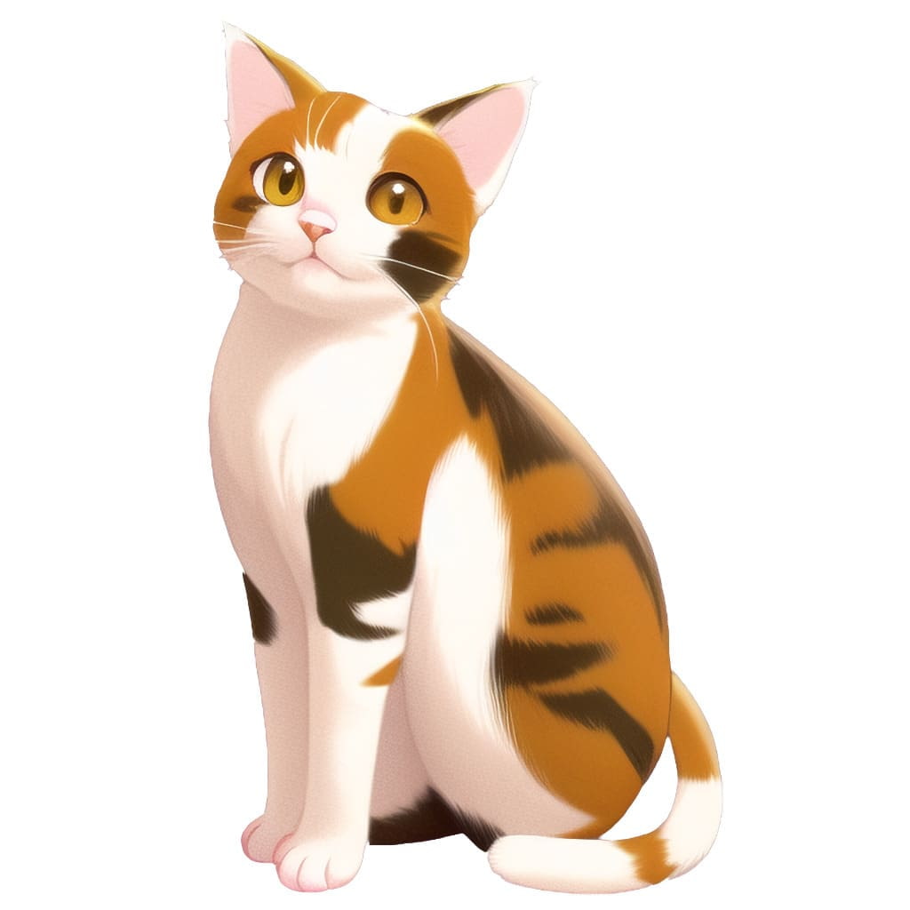 【猫10種類×10】著作権フリーの高解像度イラスト素材(画像100枚)