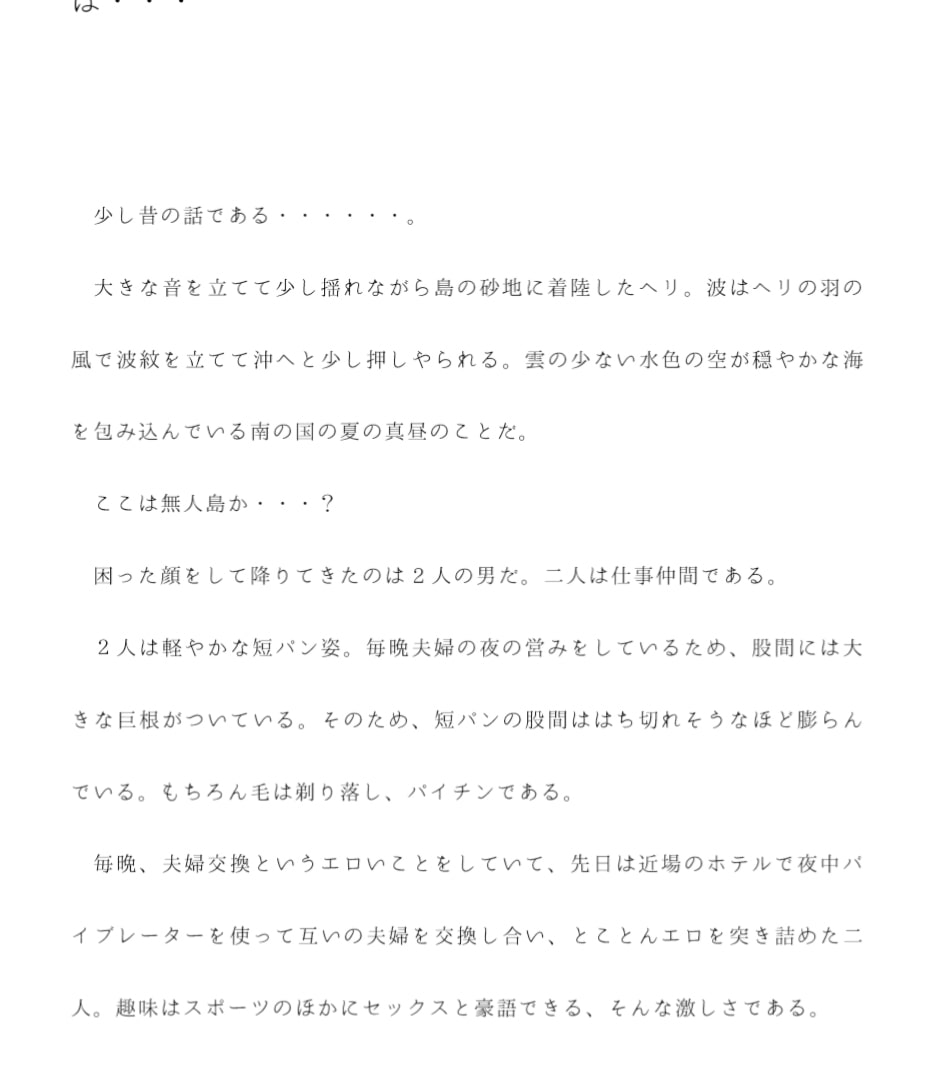 南の無人島で男2人と女2人が4P 女たちの正体は・・・