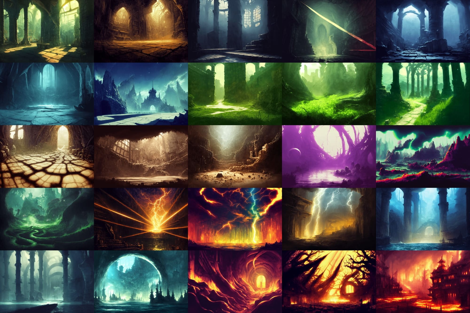 【洞窟などのダンジョン系背景】著作権フリーの高解像度画像(100枚)