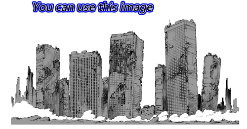 素材をどうぞ『破壊されたアパートメント3』