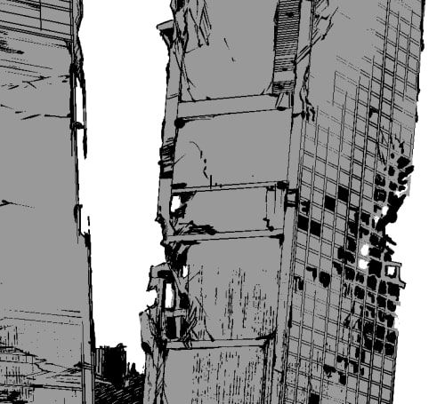 素材をどうぞ『破壊されたアパートメント3』