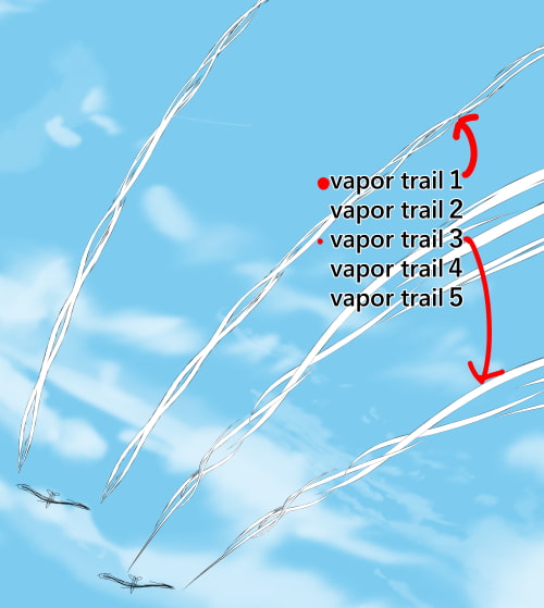 素材をどうぞ『飛行機雲』