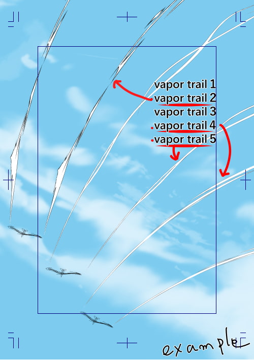 素材をどうぞ『飛行機雲』