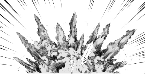 素材をどうぞ『モノクロの爆発13』