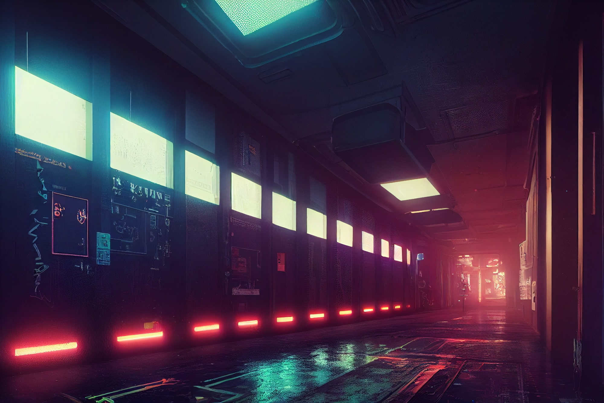 【サイバーパンク、SF系背景】著作権フリーの高解像度画像(100枚)