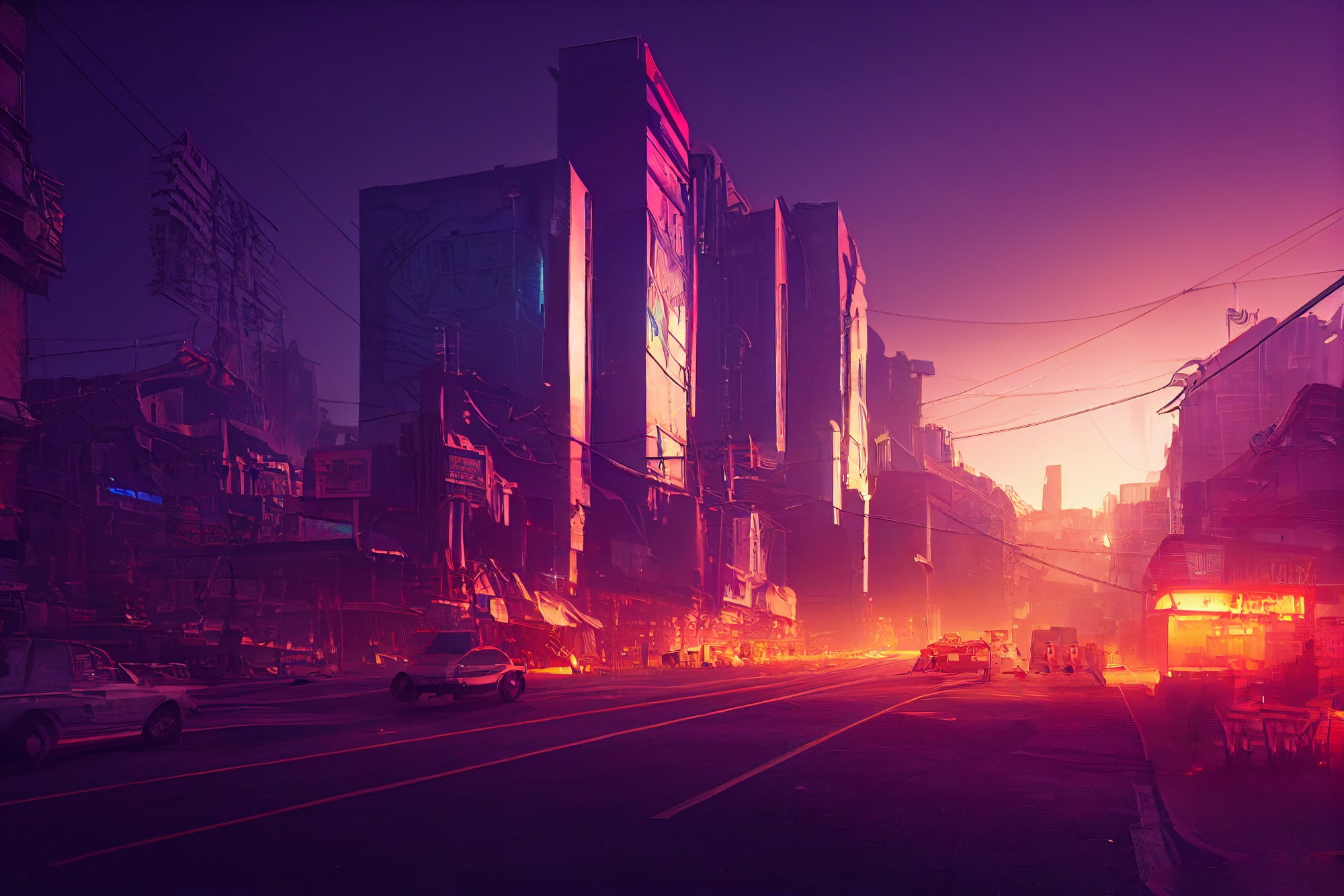 【サイバーパンク、SF系背景】著作権フリーの高解像度画像(100枚)