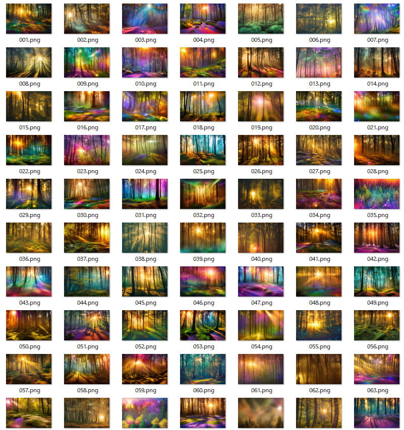 ファンタジーな森の背景素材集