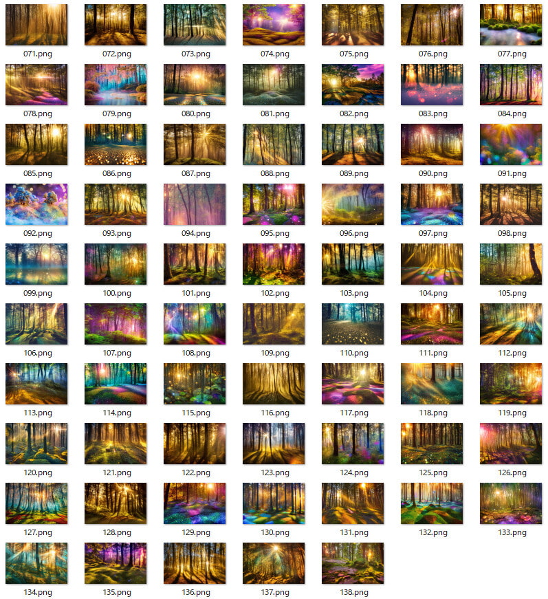 ファンタジーな森の背景素材集