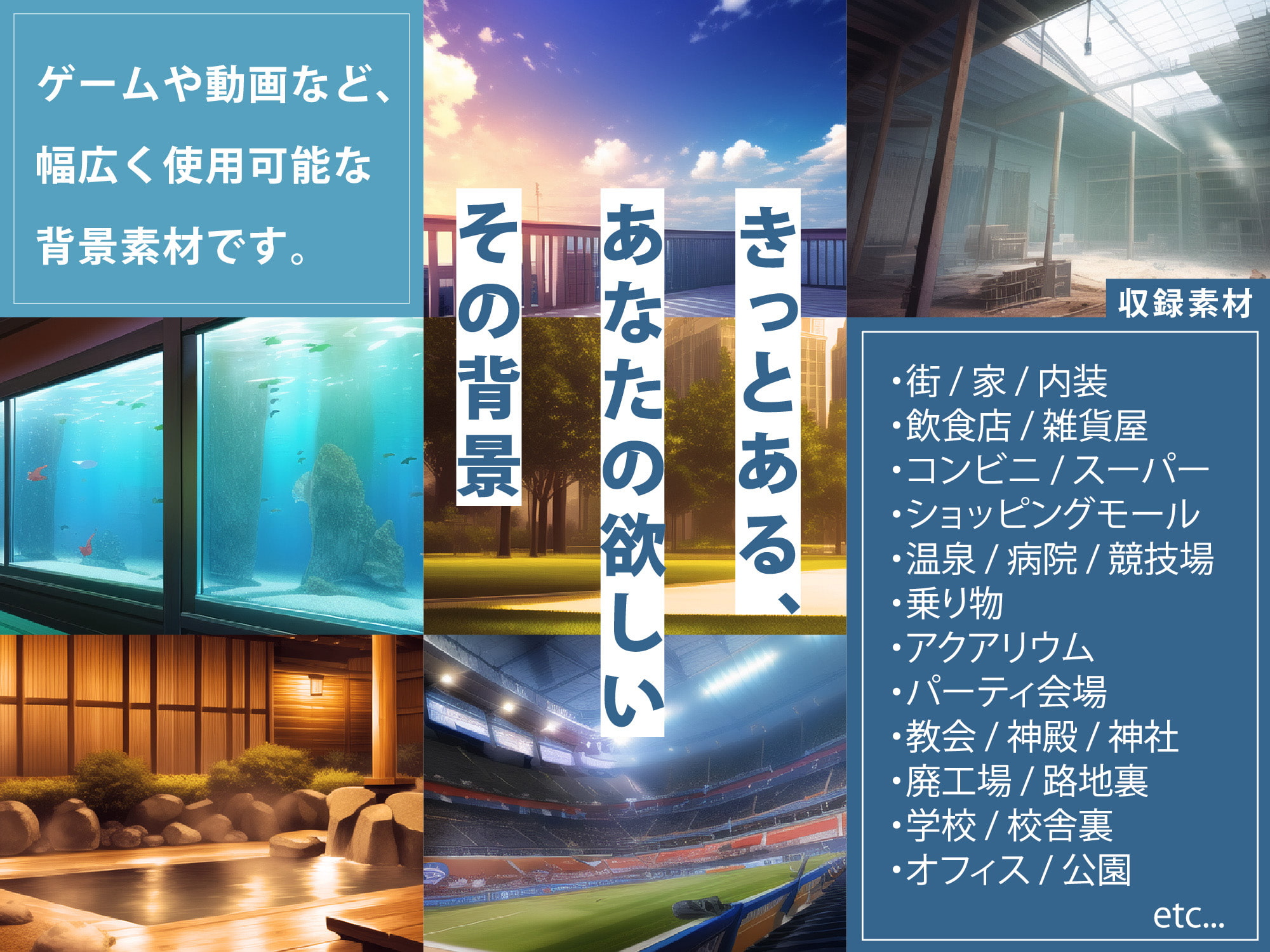 【1920×1080サイズ】シグラルAI素材集『現代背景編』