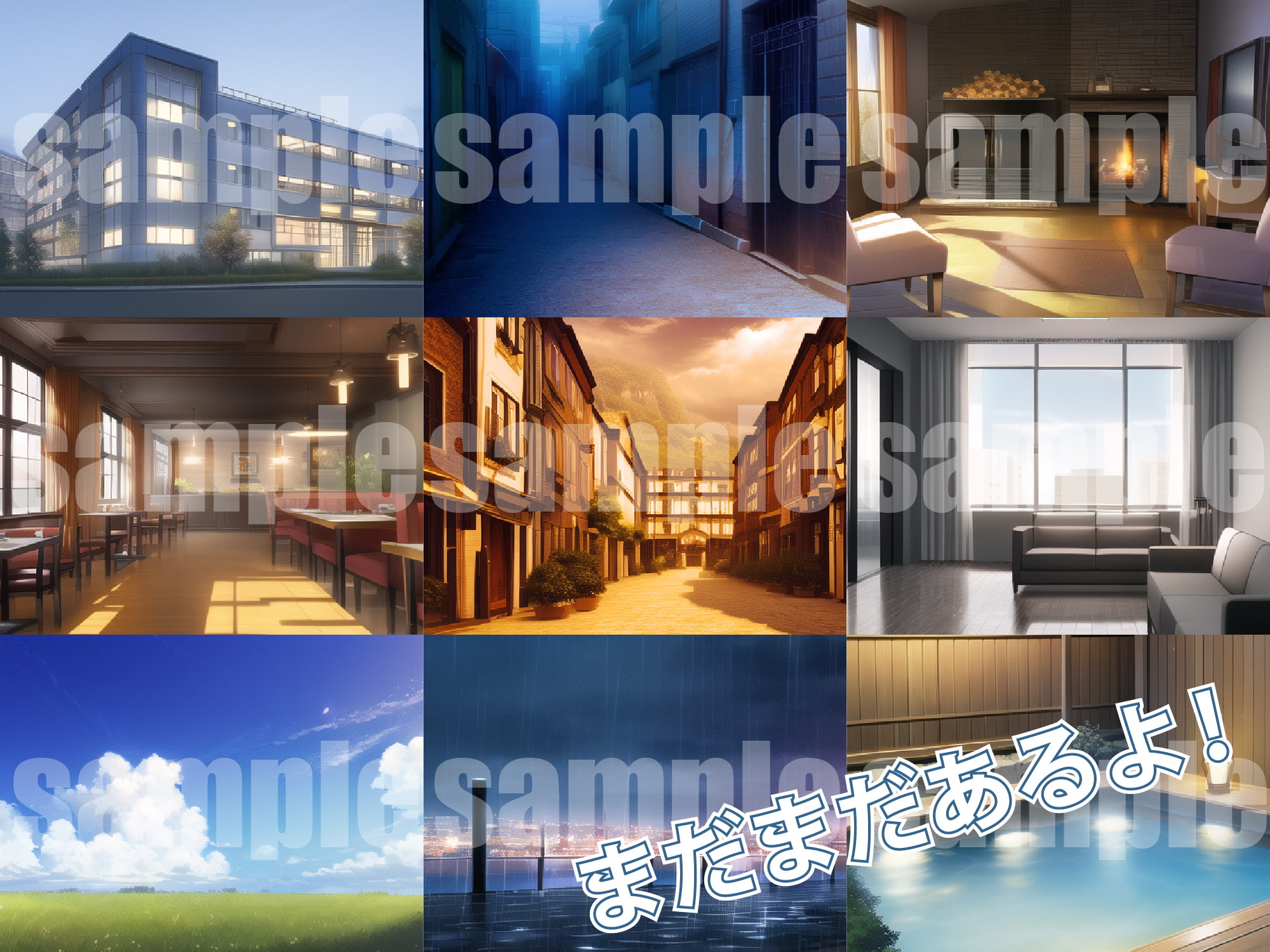 【1920×1080サイズ】シグラルAI素材集『現代背景編』