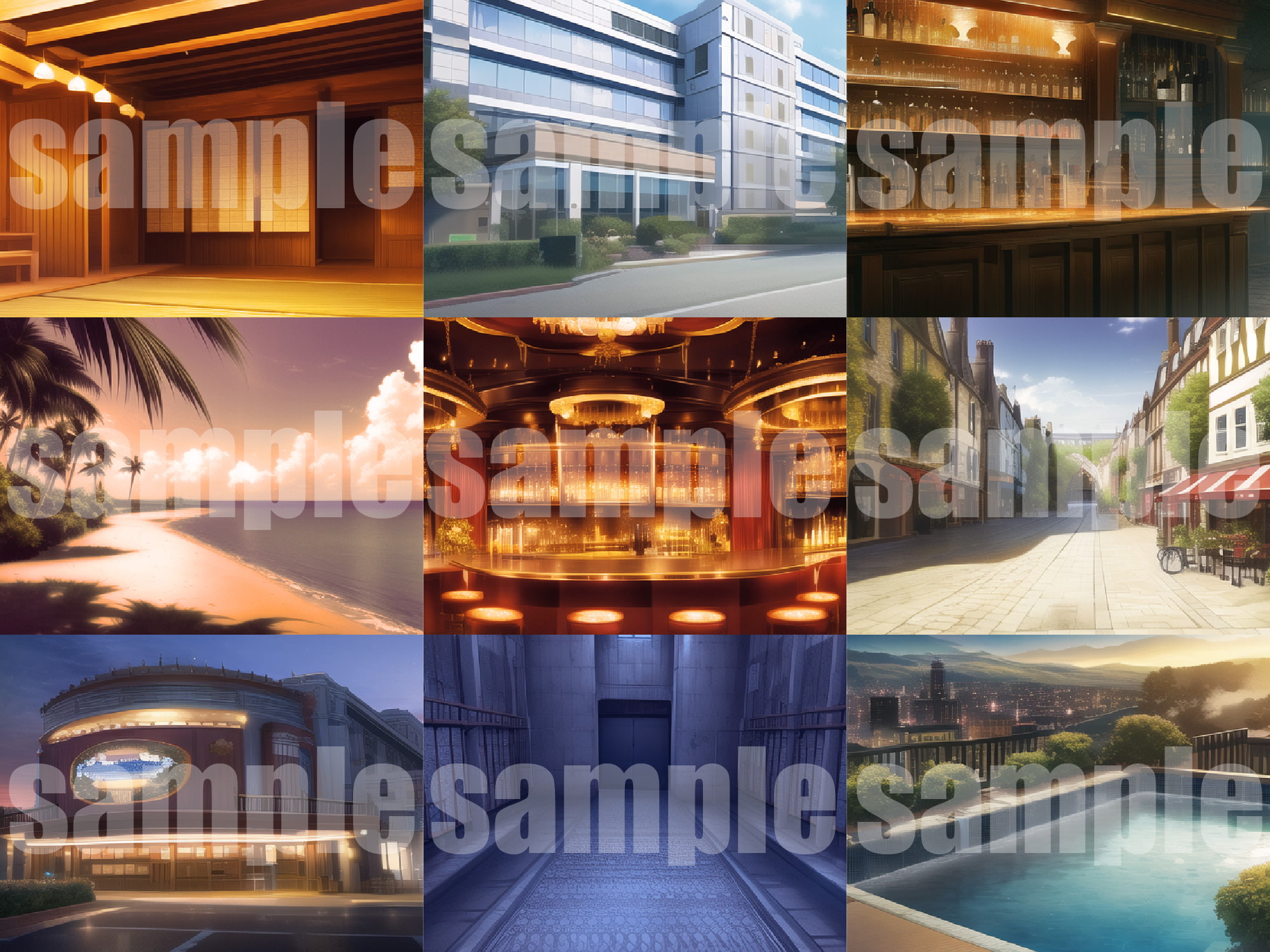 【1920×1080サイズ】シグラルAI素材集『現代背景編』