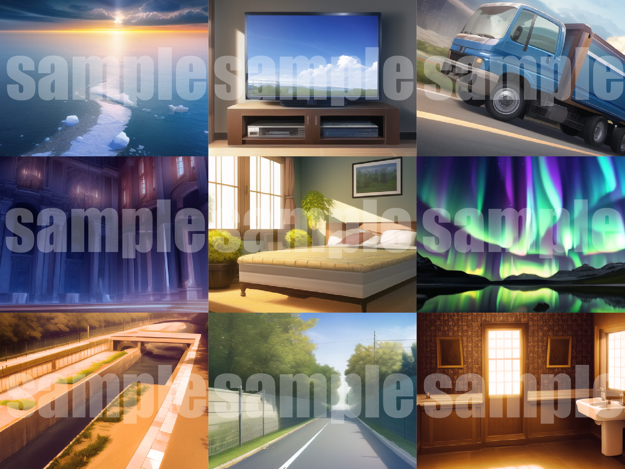 【1920×1080サイズ】シグラルAI素材集『現代背景編』