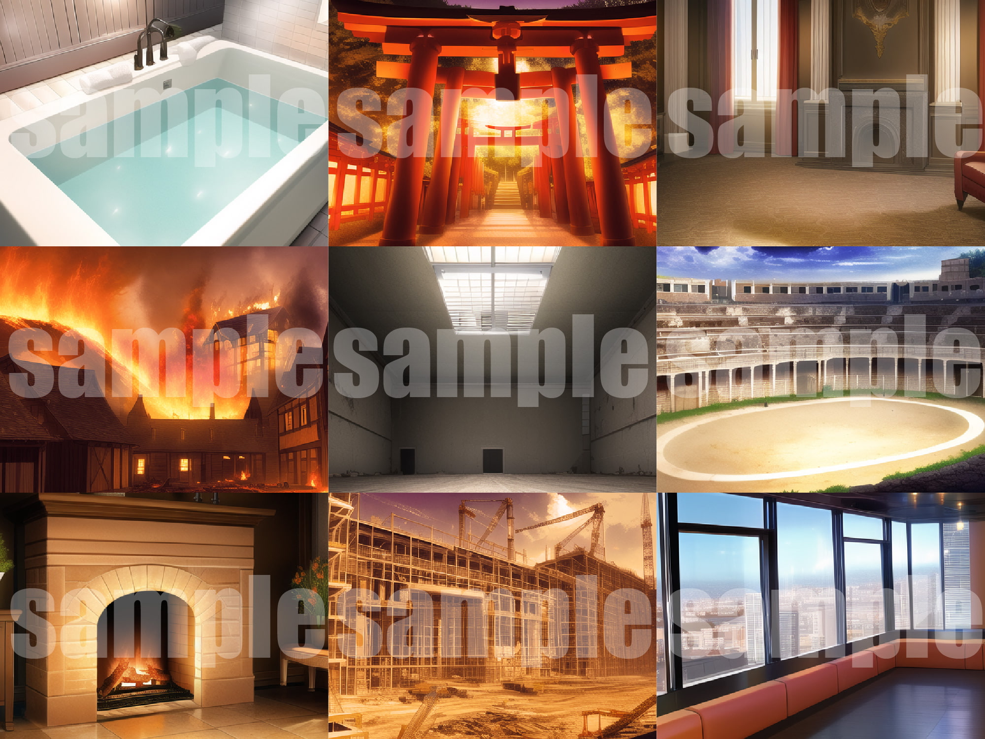 【1920×1080サイズ】シグラルAI素材集『現代背景編』