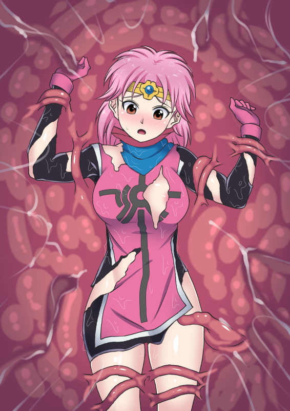 魔物に捕食された女武道家