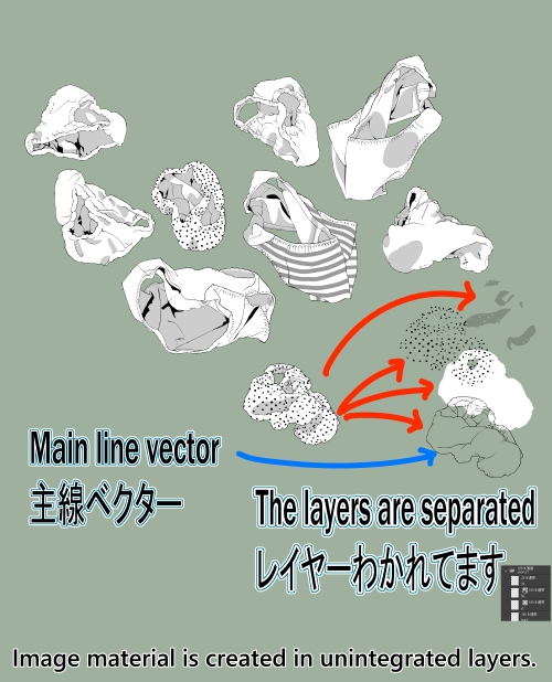 素材をどうぞ『散らかったぱんつ』