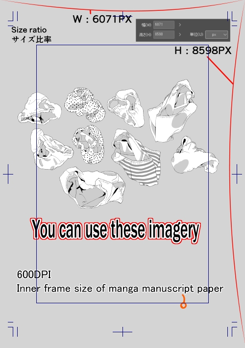 素材をどうぞ『散らかったぱんつ』