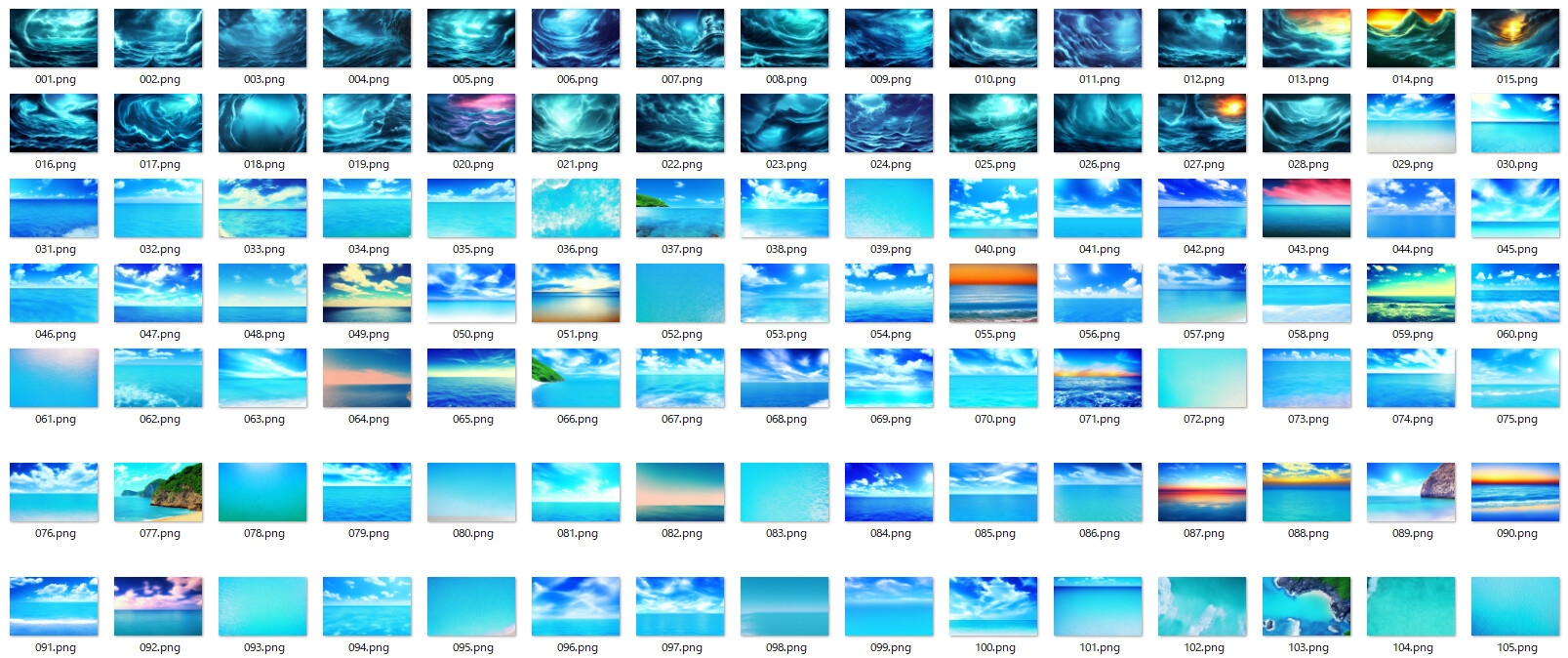 様々な海の背景素材集