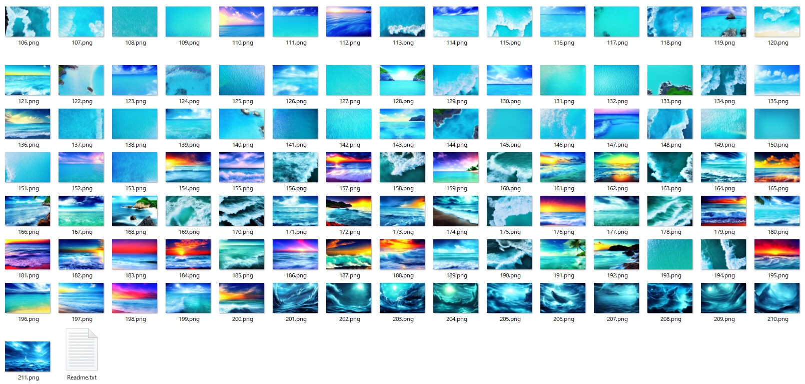 様々な海の背景素材集