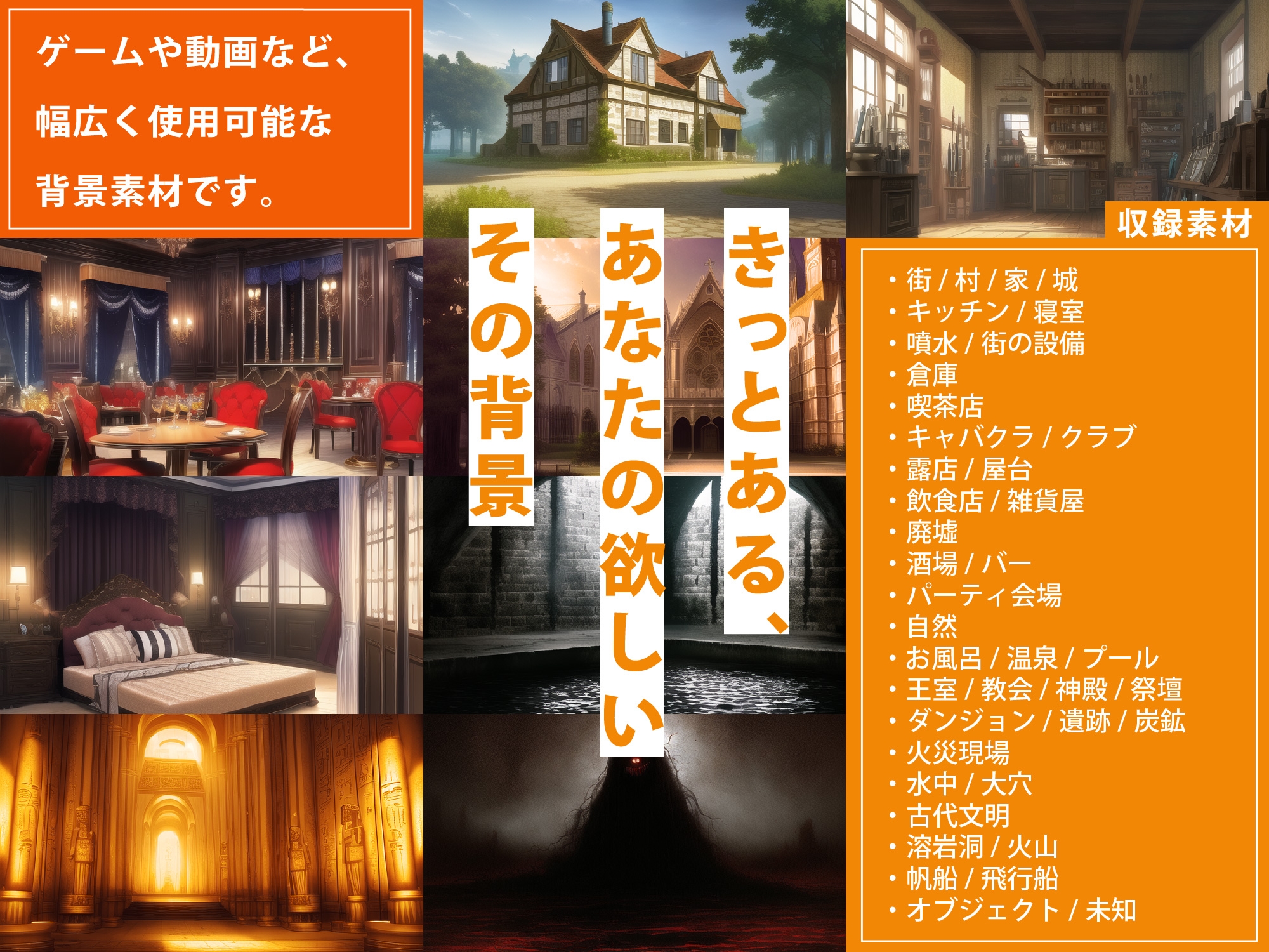 【1920×1080サイズ】シグラルAI素材集『ファンタジー背景編1』