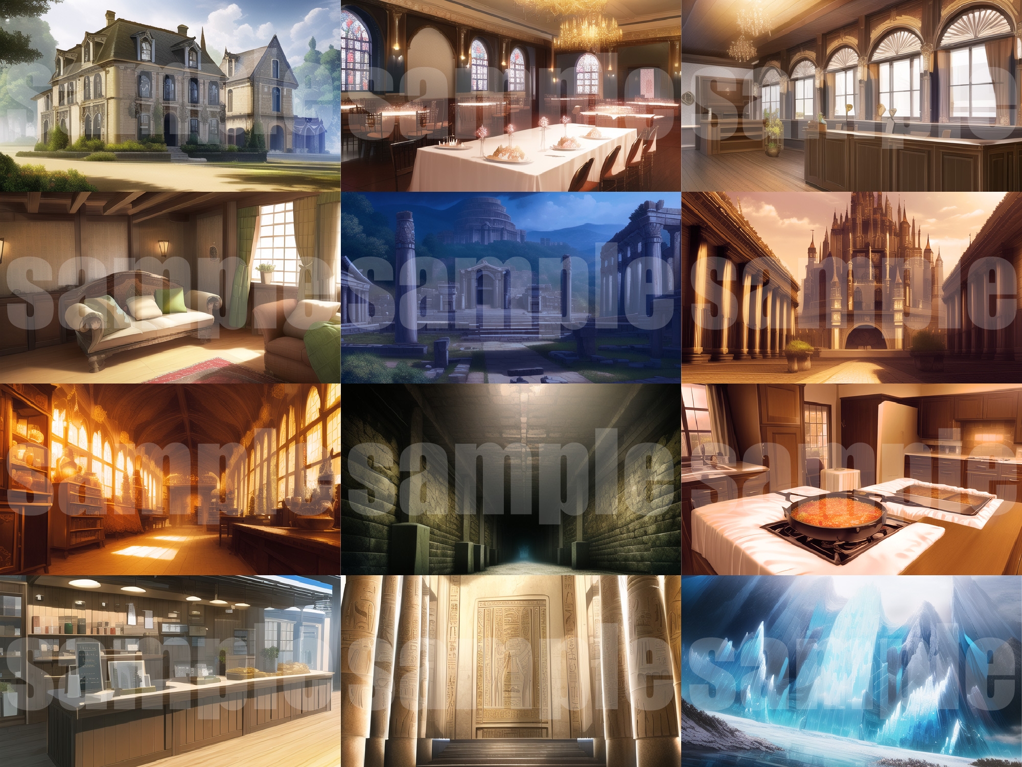 【1920×1080サイズ】シグラルAI素材集『ファンタジー背景編1』