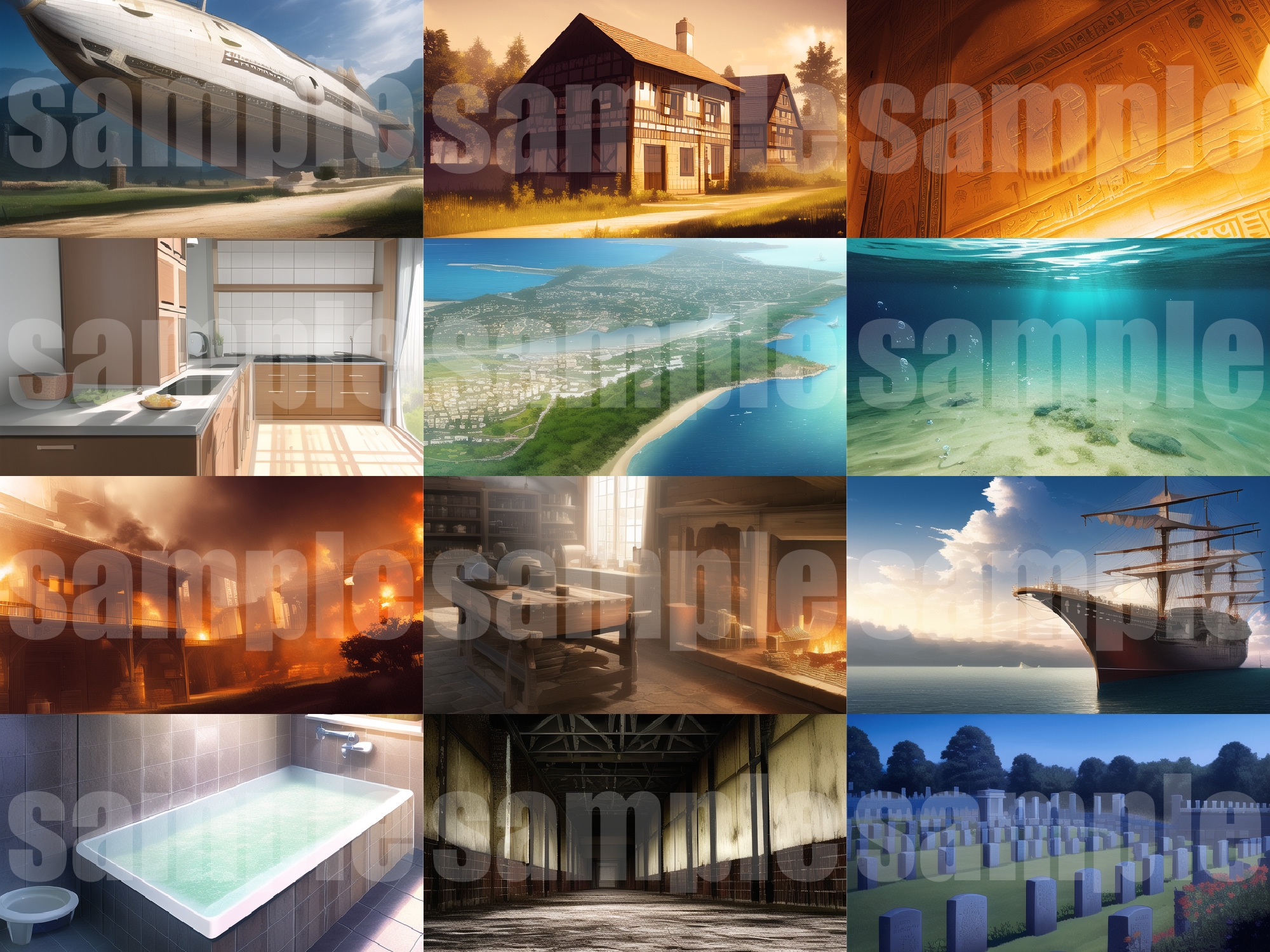 【1920×1080サイズ】シグラルAI素材集『ファンタジー背景編1』