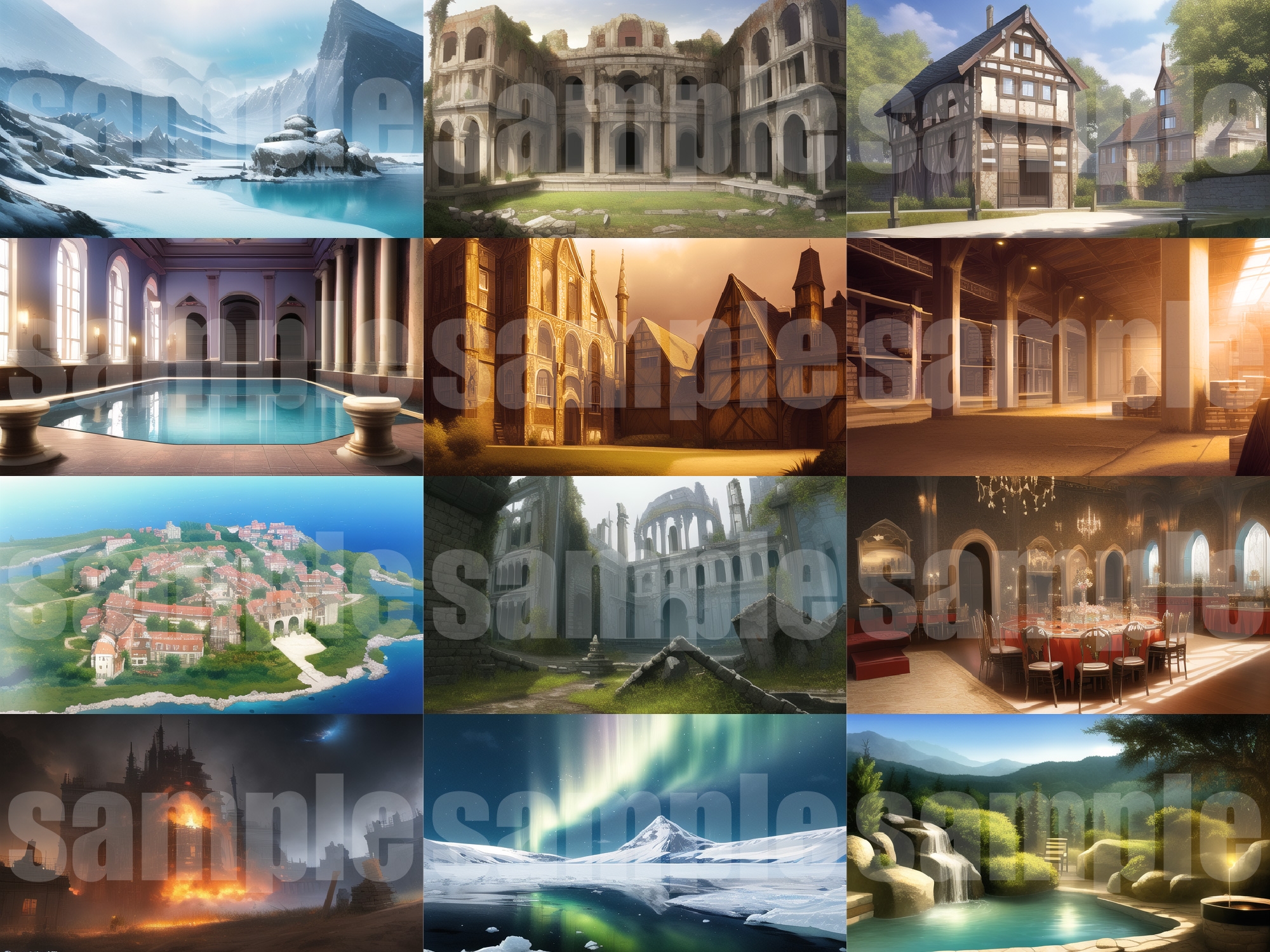 【1920×1080サイズ】シグラルAI素材集『ファンタジー背景編1』