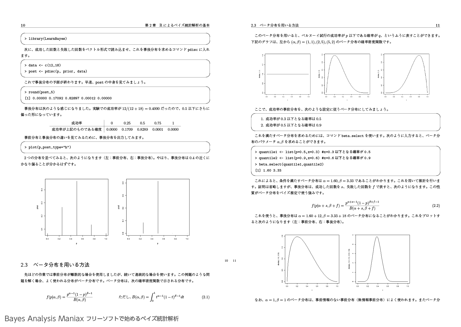 Bayes Analysis Maniax――フリーソフトで始めるベイズ統計解析