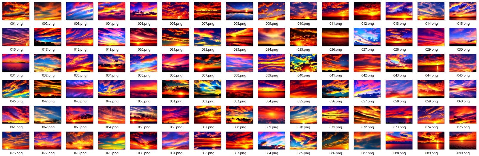 朝日と夕日の背景素材集