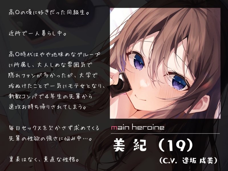 昔好きだった同級生は年上初彼氏のため僕を鬱勃起させてHの練習台にする…。