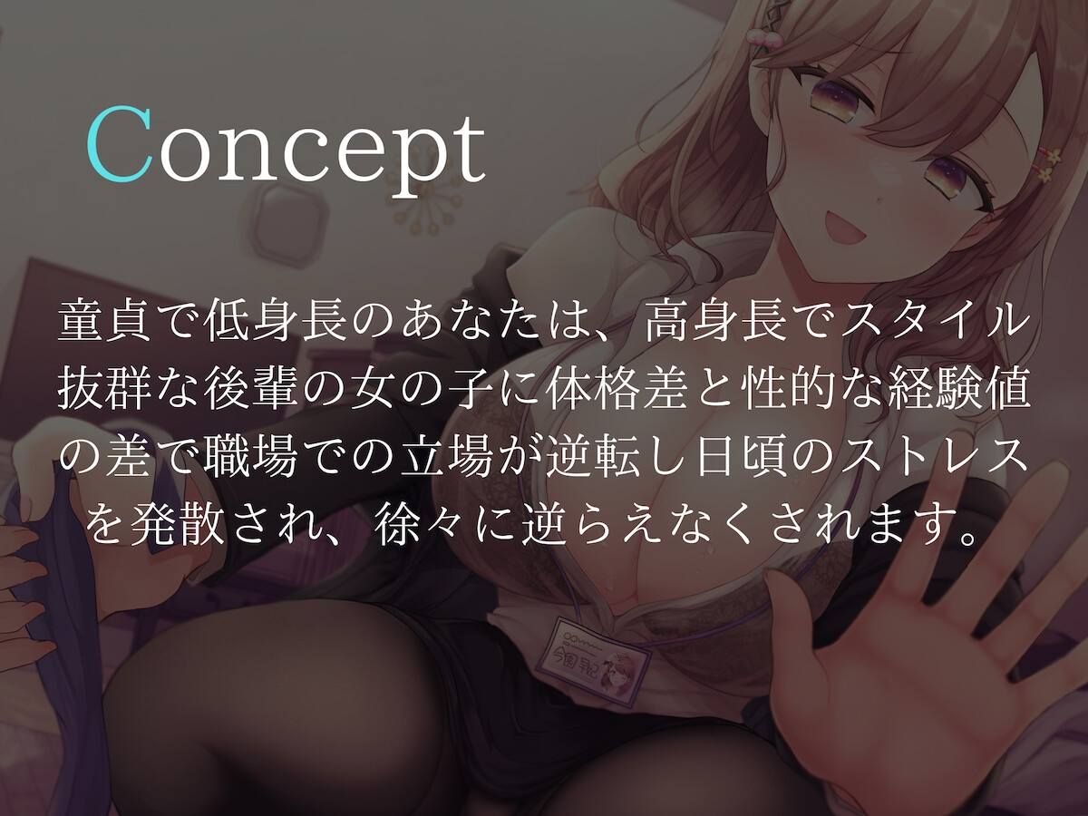 【逆身長差バイノーラル】スタイル抜群長身後輩の立場逆転マウント性指導【KU100】