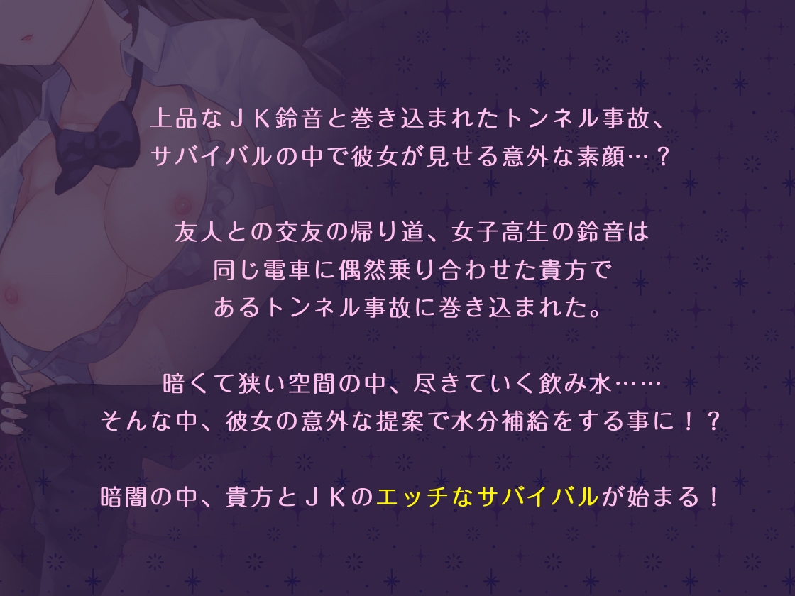 清楚JKとのエロサバイバル、終電のトンネルアクシデント!