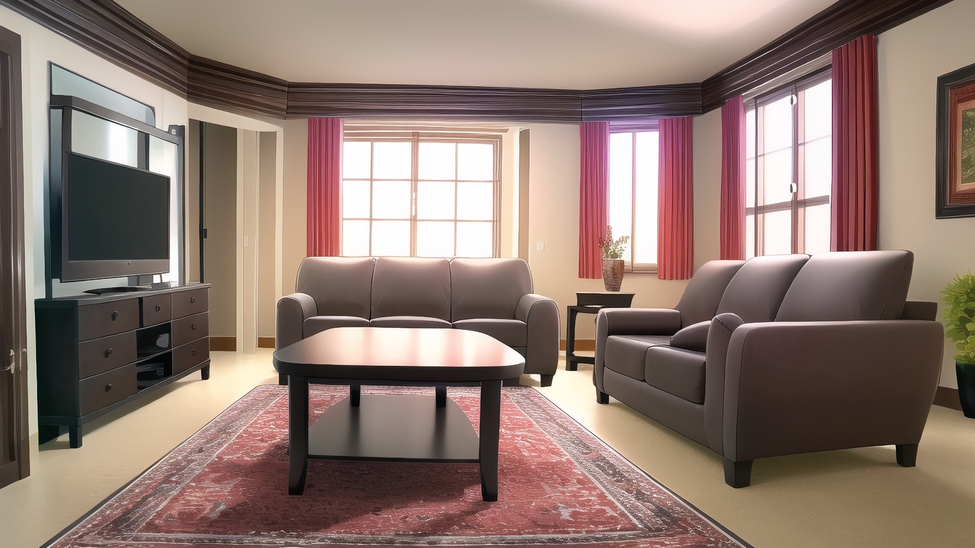 【アニメ調の家や室内系背景】著作権フリーの高解像度画像(100枚)