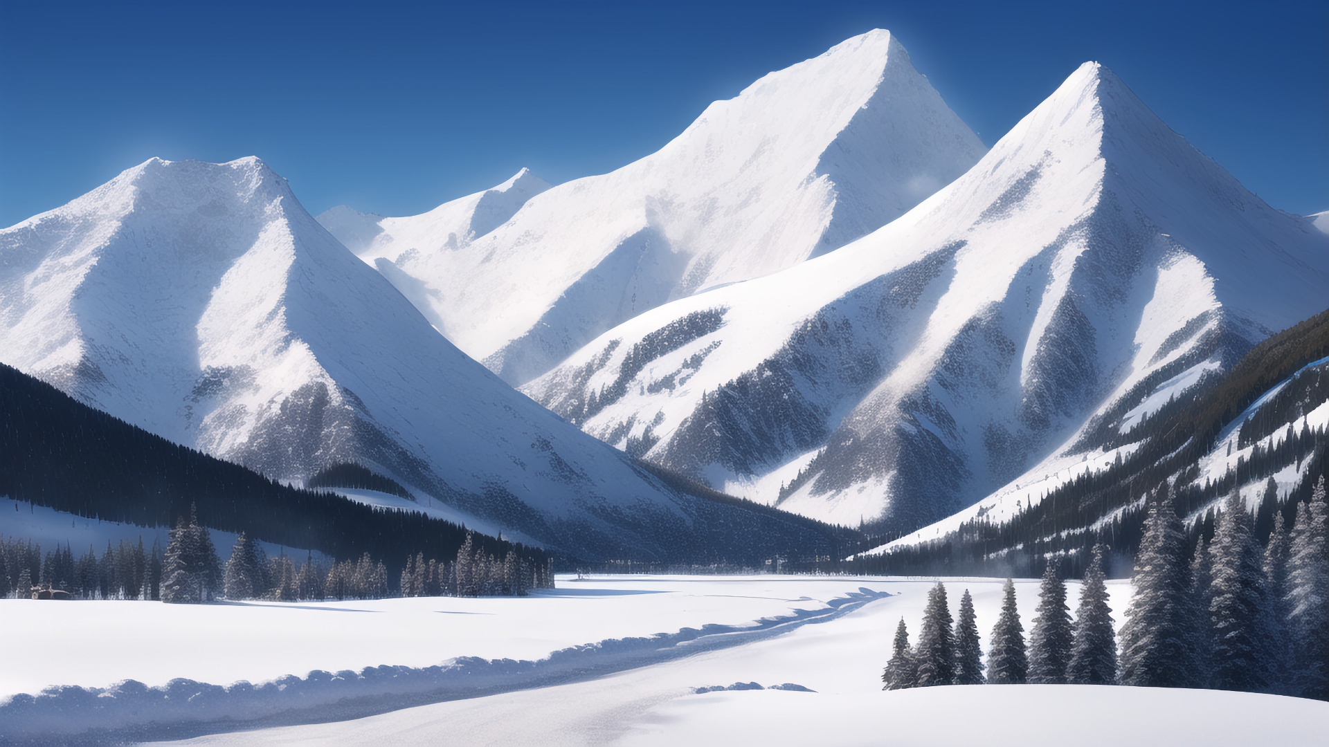 【アニメ調の自然系背景】著作権フリーの高解像度画像(100枚)