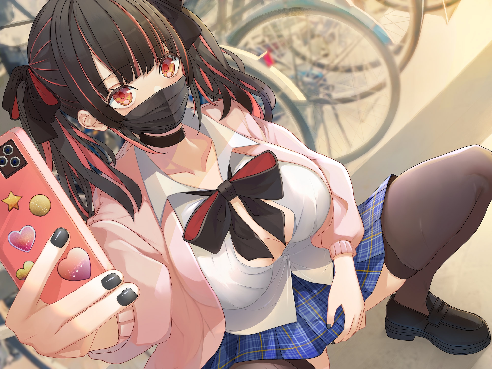 【期間限定330円】超絶かわいい黒マスクJKが付き合ってみたら、自撮り好きな地雷系女子だった...