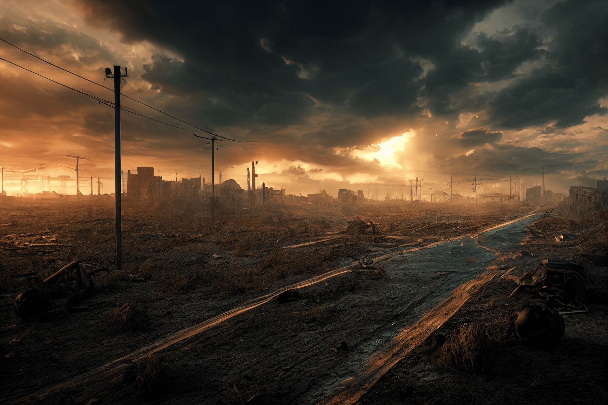 【ポストアポカリプス、廃墟背景】著作権フリーの高解像度画像(100枚)