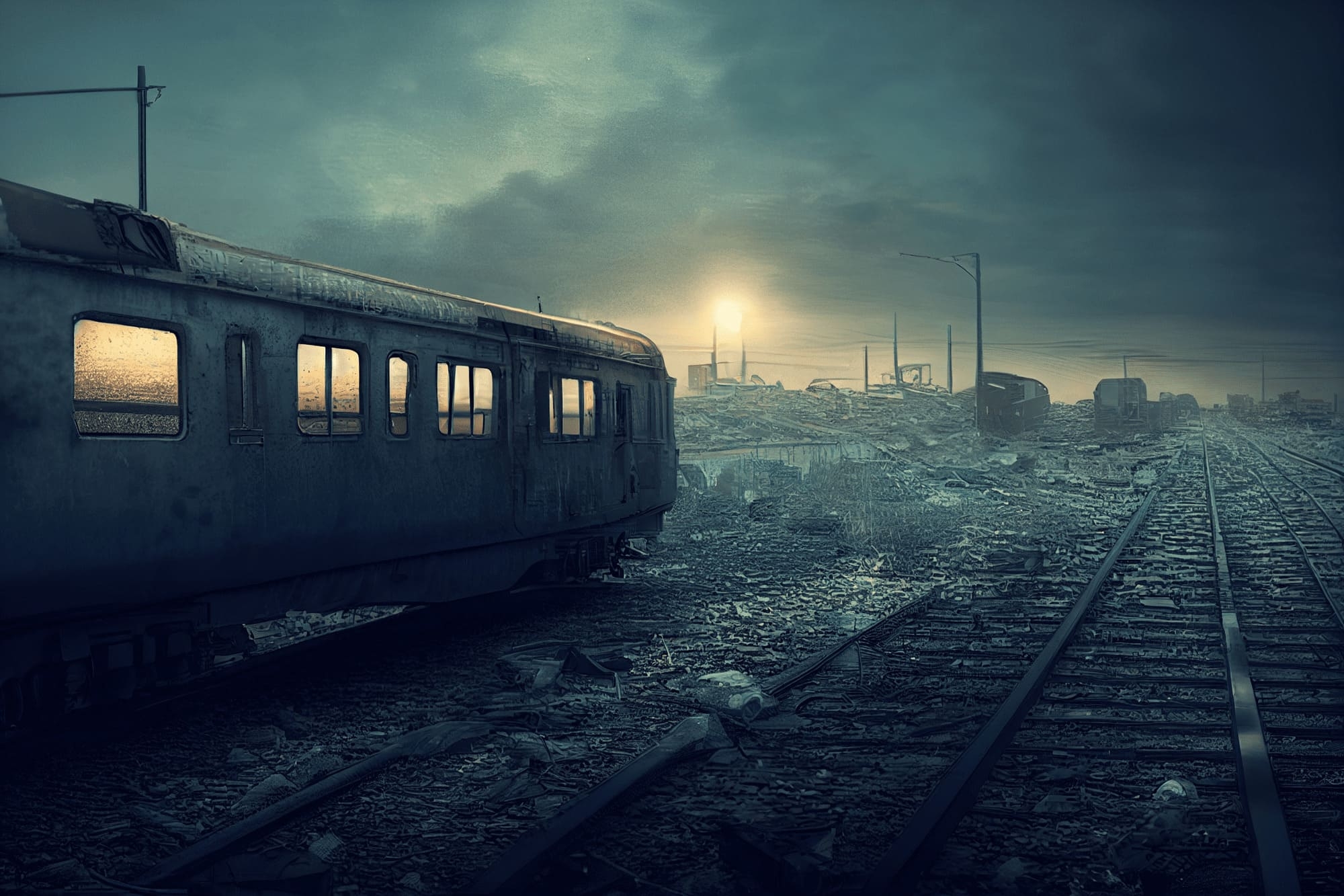 【ポストアポカリプス、廃墟背景】著作権フリーの高解像度画像(100枚)