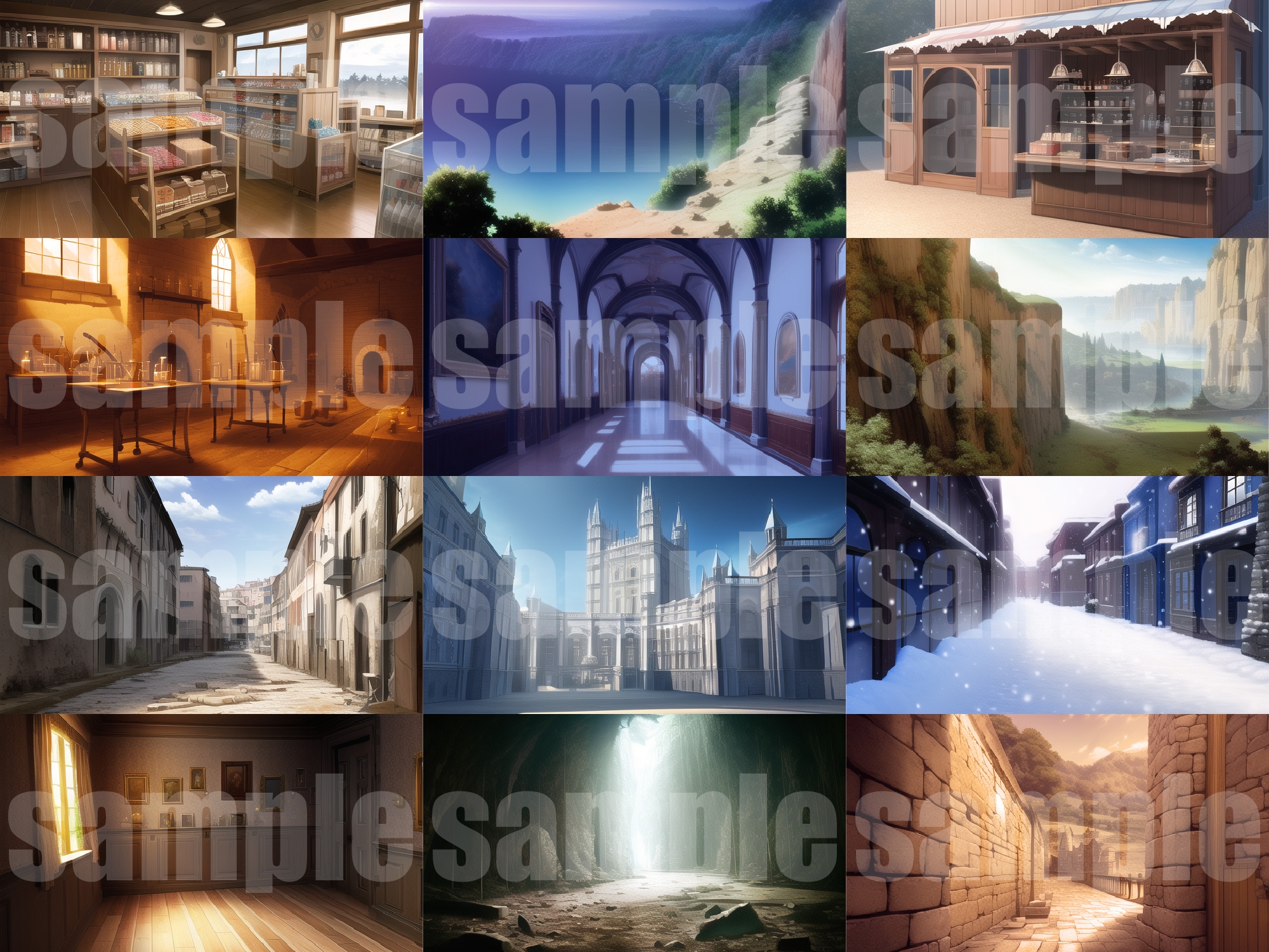 【1920×1080サイズ】シグラルAI素材集『ファンタジー背景編2』