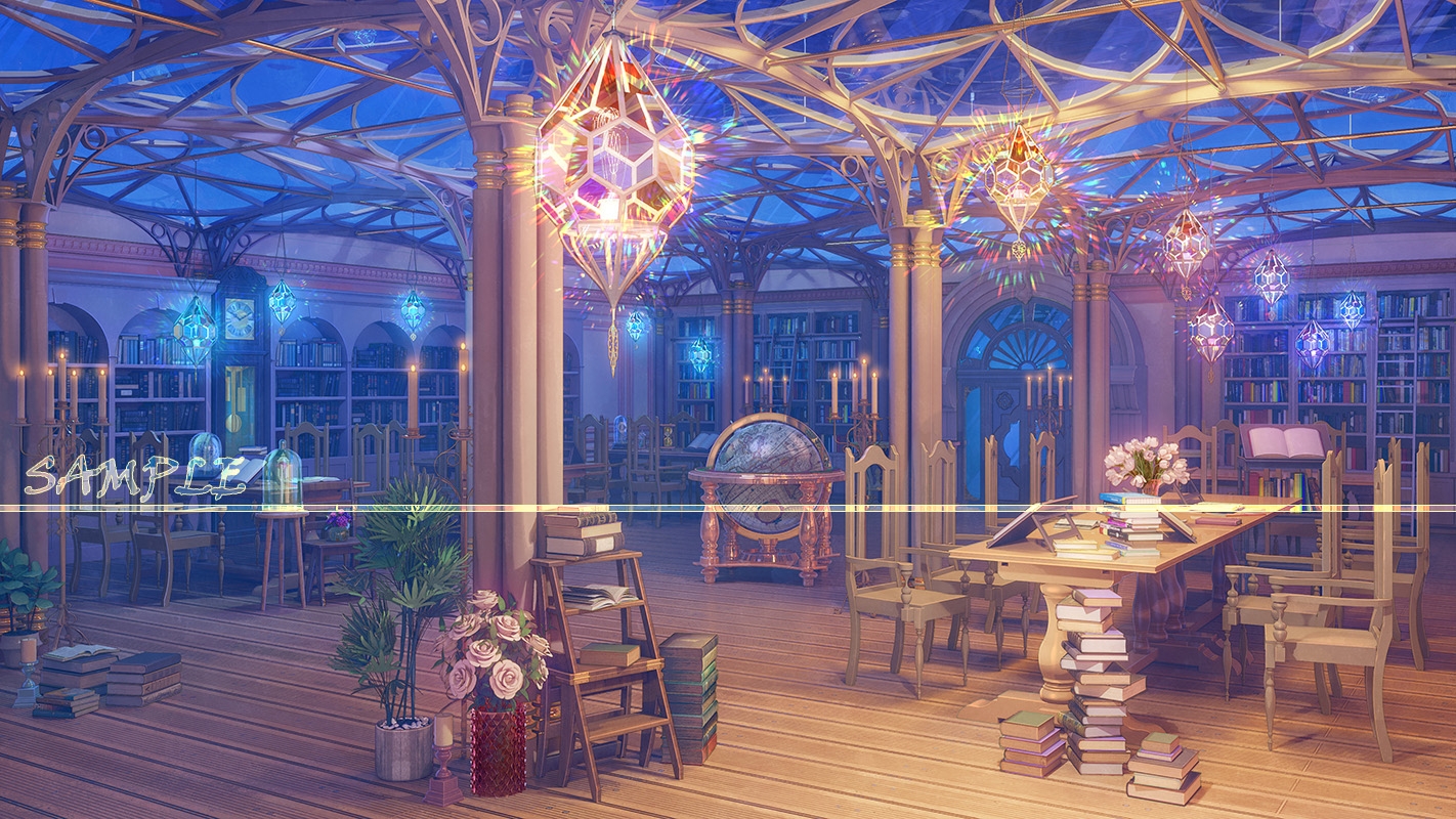 背景素材:幻の図書館