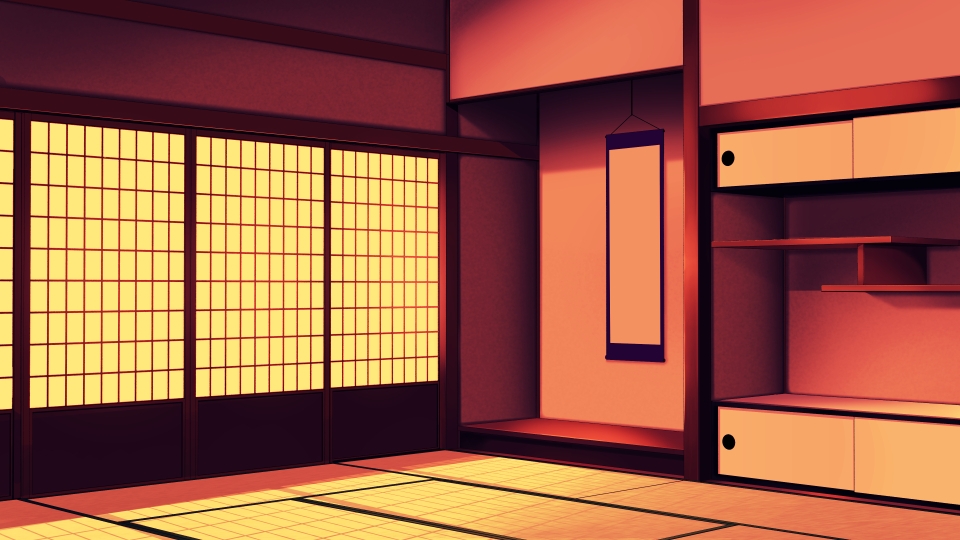 和室 昼・夕・夜・夜(2種)