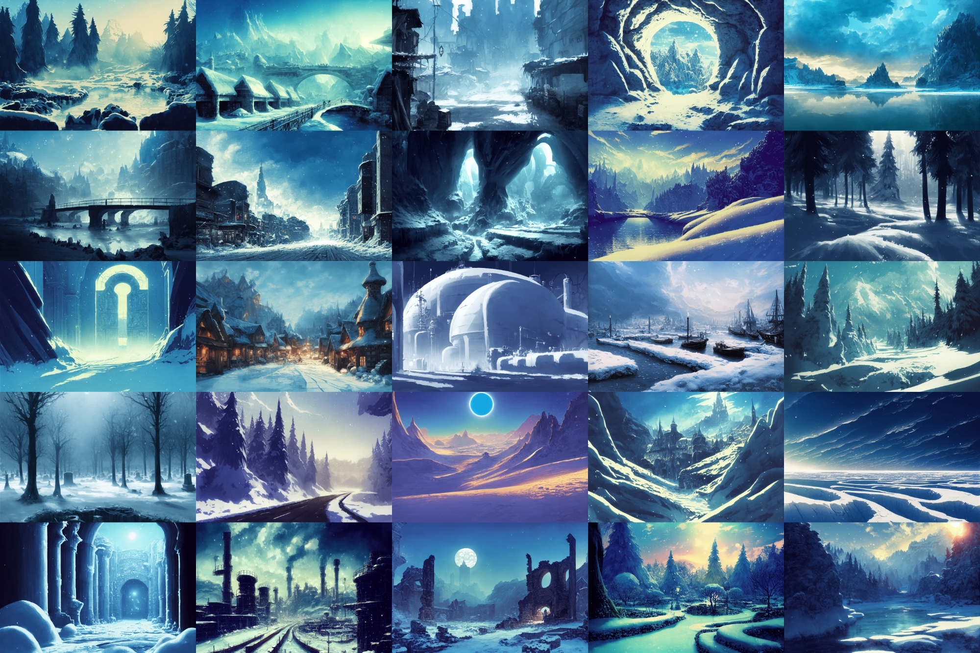 【雪の世界、雪国系背景】著作権フリーの高解像度画像(100枚)