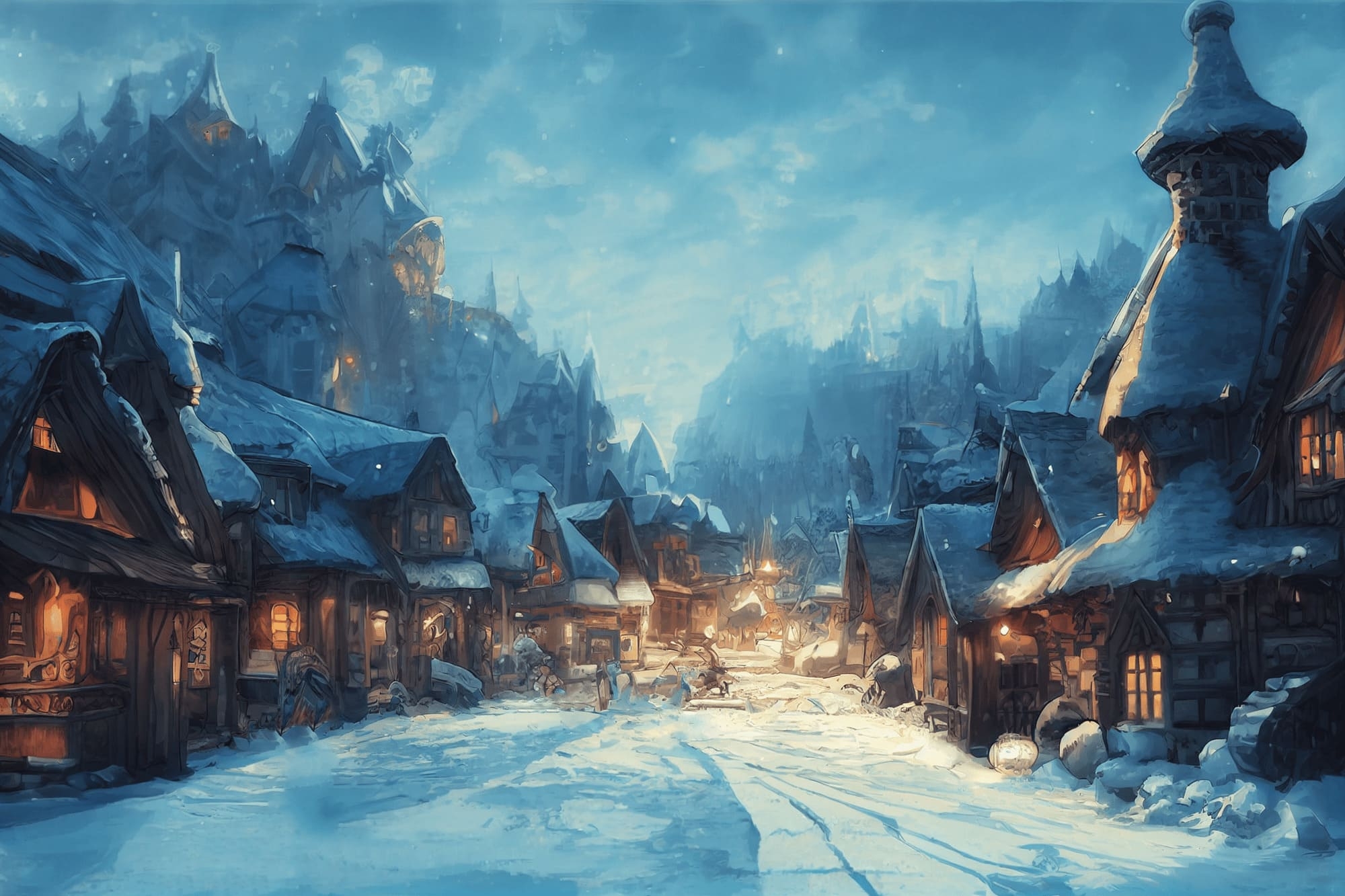 【雪の世界、雪国系背景】著作権フリーの高解像度画像(100枚)