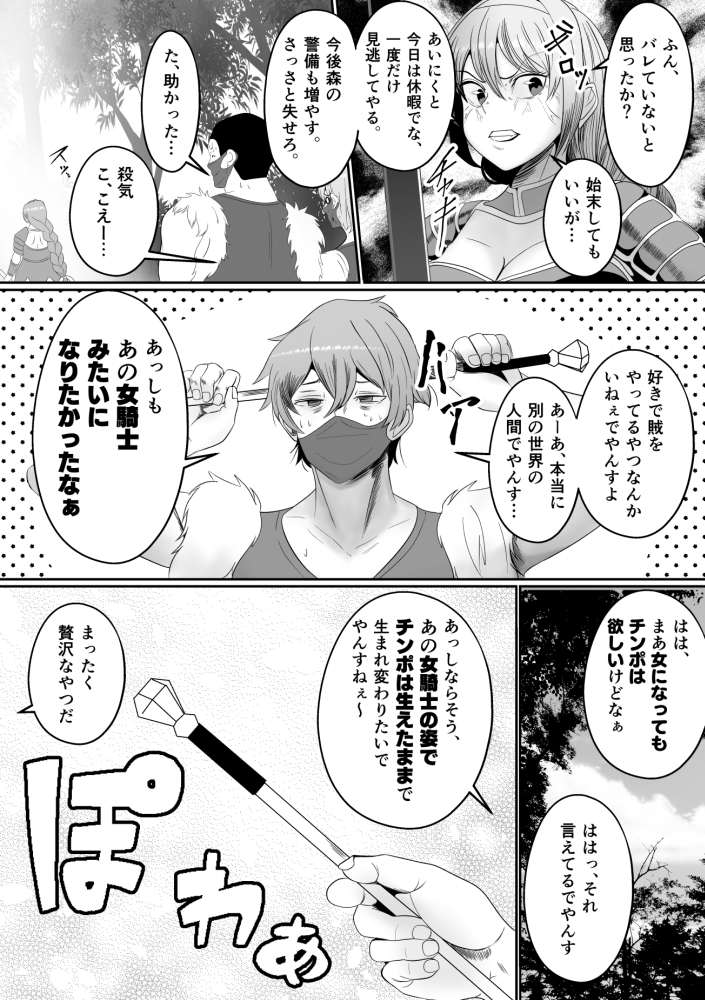 山賊団とへんちんの杖～山賊団がふたなり化できるへんげの杖を手に入れたぞ～